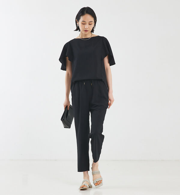 qualite「【セットアップ対応】バックサテンジョーゼットパンツ」|その他|