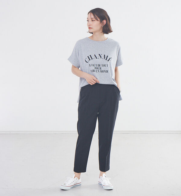 abahouse mavie「春夏素材【感嘆パンツ】リネン混タックテーパードパンツ」|その他|