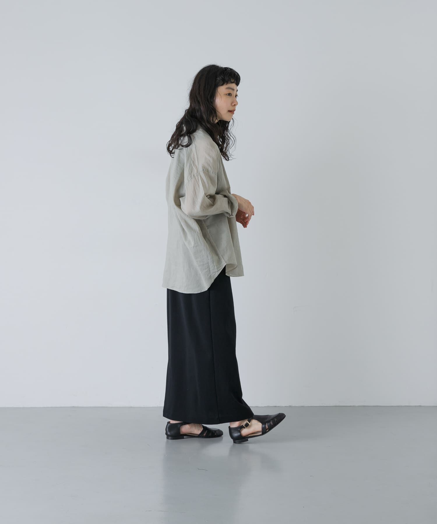 かぐれ「コットンリネンガーメントダイシャツ」|シャツ・ブラウス|