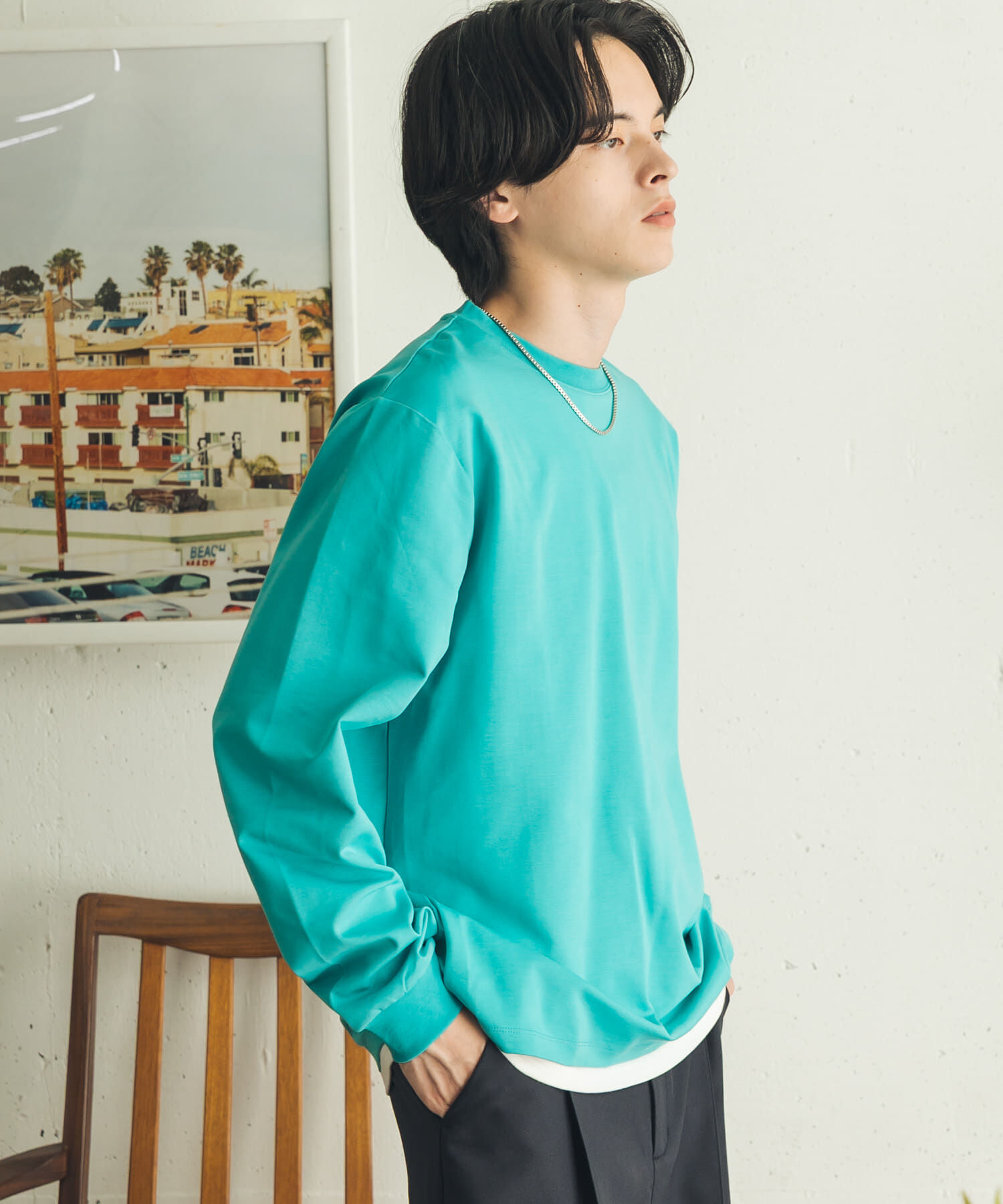 SENSE OF PLACE by URBAN RESEARCH「『イージーケア/吸水速乾』コンフォートロングTシャツ」|Tシャツ・カットソー|