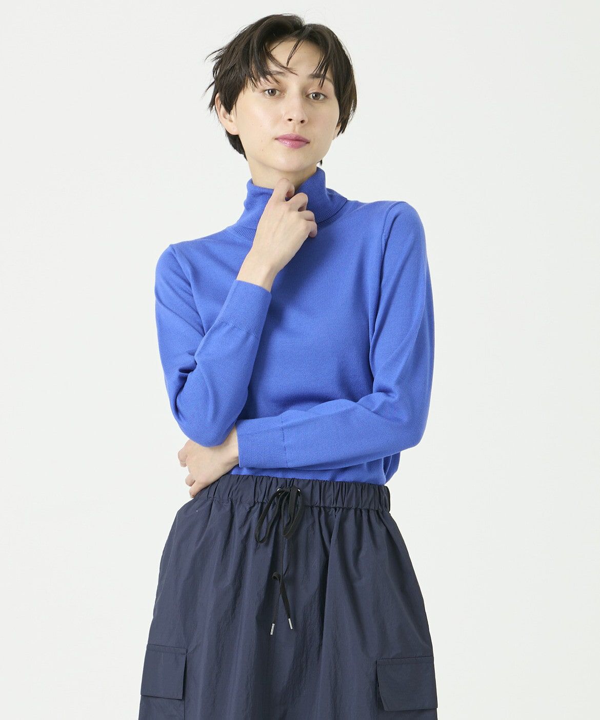 DAY by DAY it&rsquo;s international「ウォッシャブルウールベーシックタートルネックニット《HARMONY》」|ニット・セーター|ブルー1