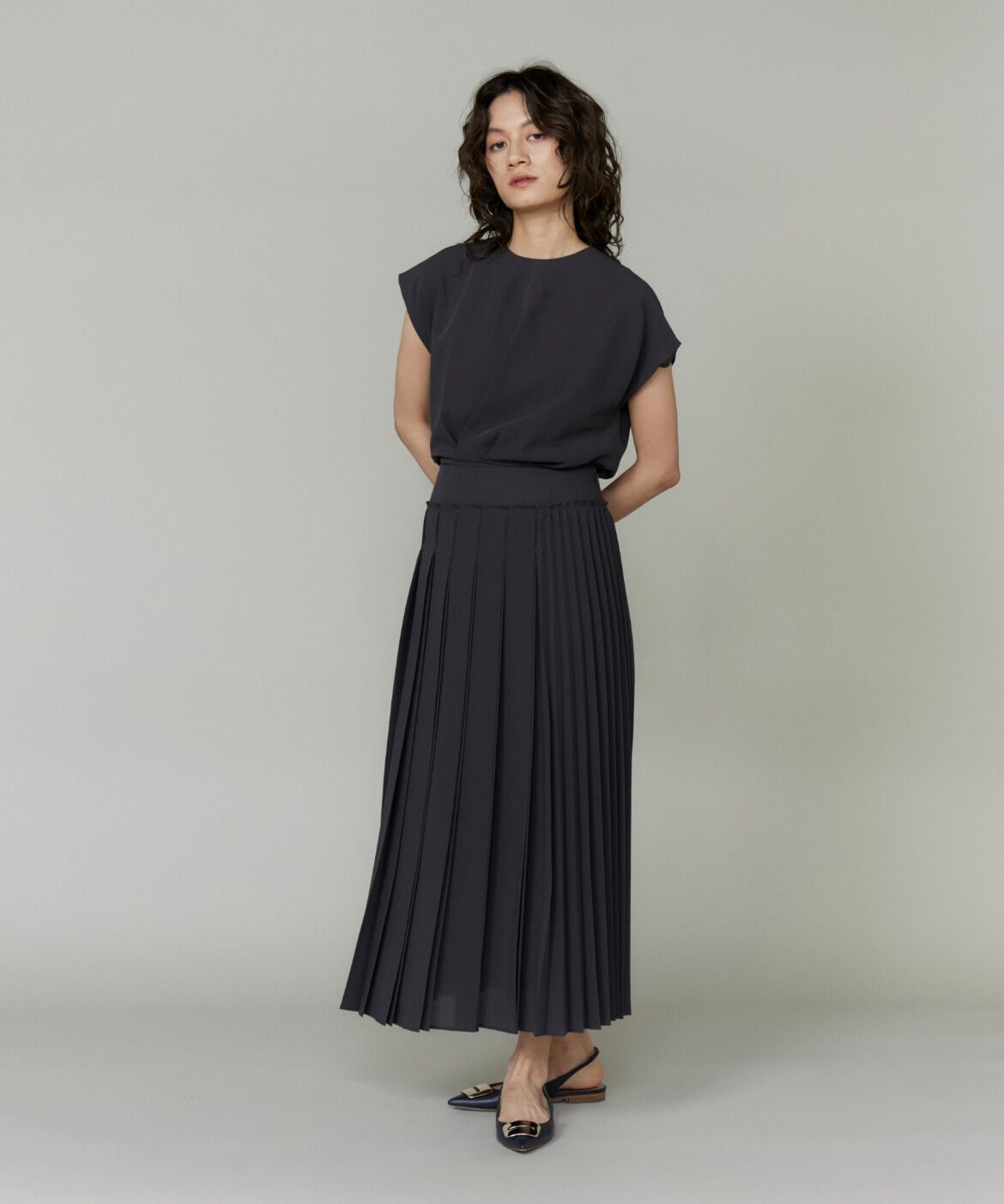 la veille by SUPERIOR CLOSET「アシンメトリープリーツスカート　」|スカート|