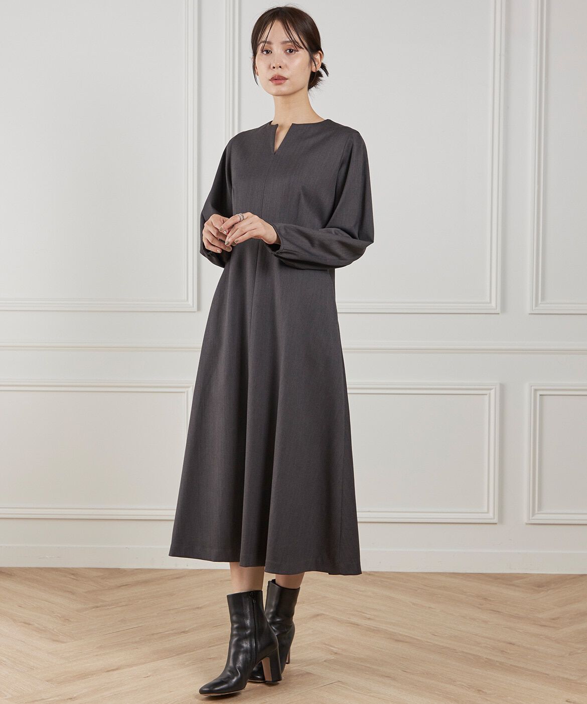 INED「キーネックワンピース　」|ワンピース|