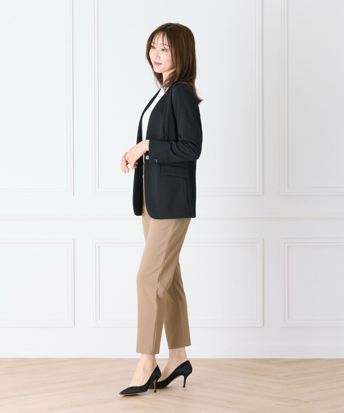INED「ノーカラージャケット《INED CLARO》」|ノーカラージャケット|