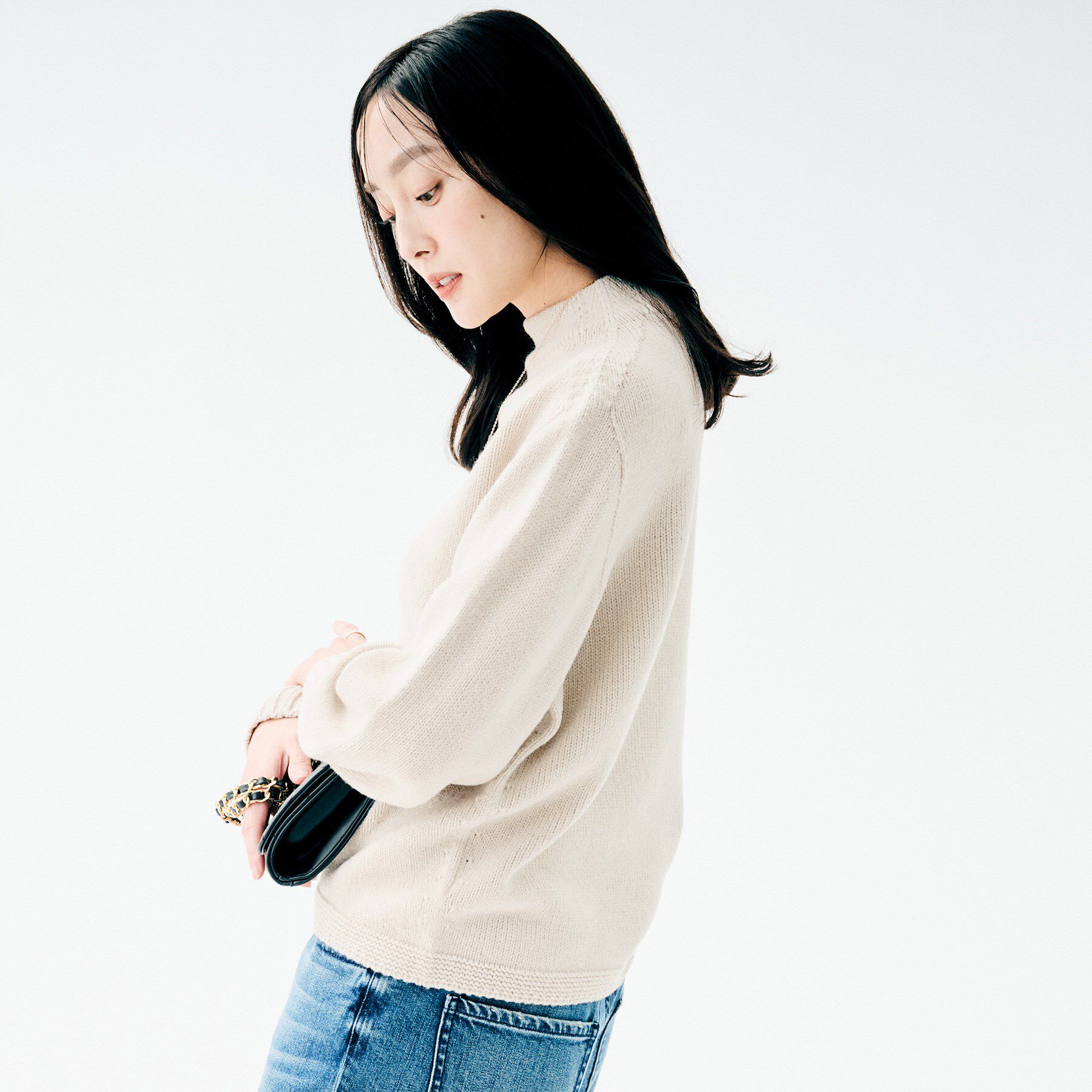 UNTITLED「【洗える】スポンディッシュ ボトルネックニット」|ニット・セーター|