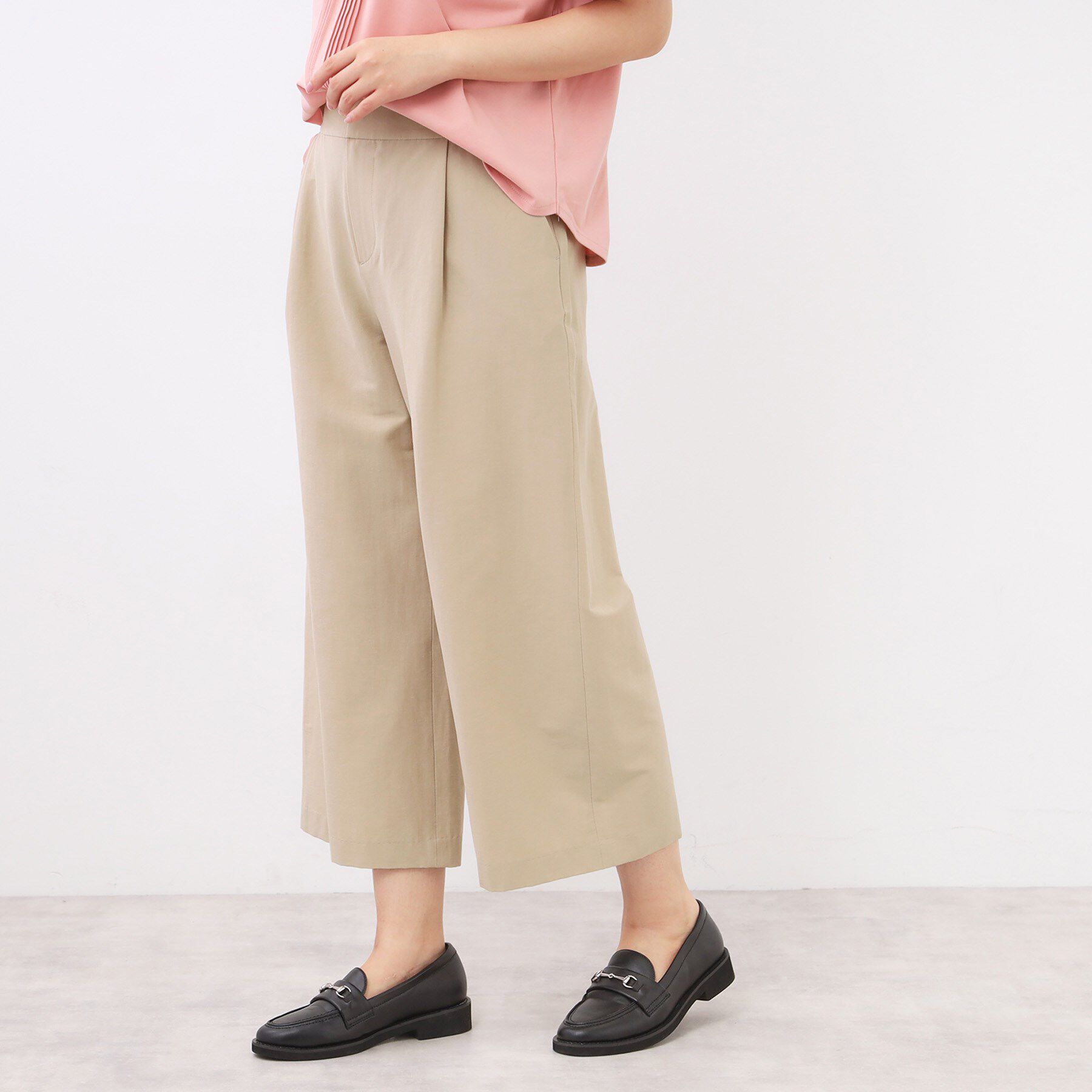 Reflect「【お腹・腰周りすっきり見え◎】ストレッチワイドクロップドパンツ」|その他|