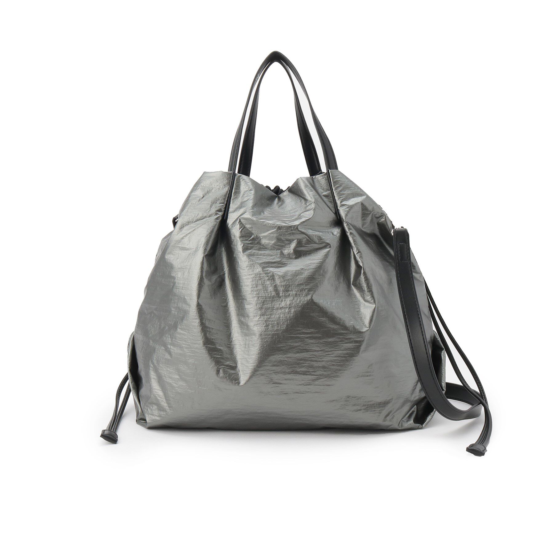 Reflect「【しっかり収納／小旅行に◎／インナーバッグ入り／ショルダー付き】2WAYナイロンバッグ」|トートバッグ|チャコールグレー(0