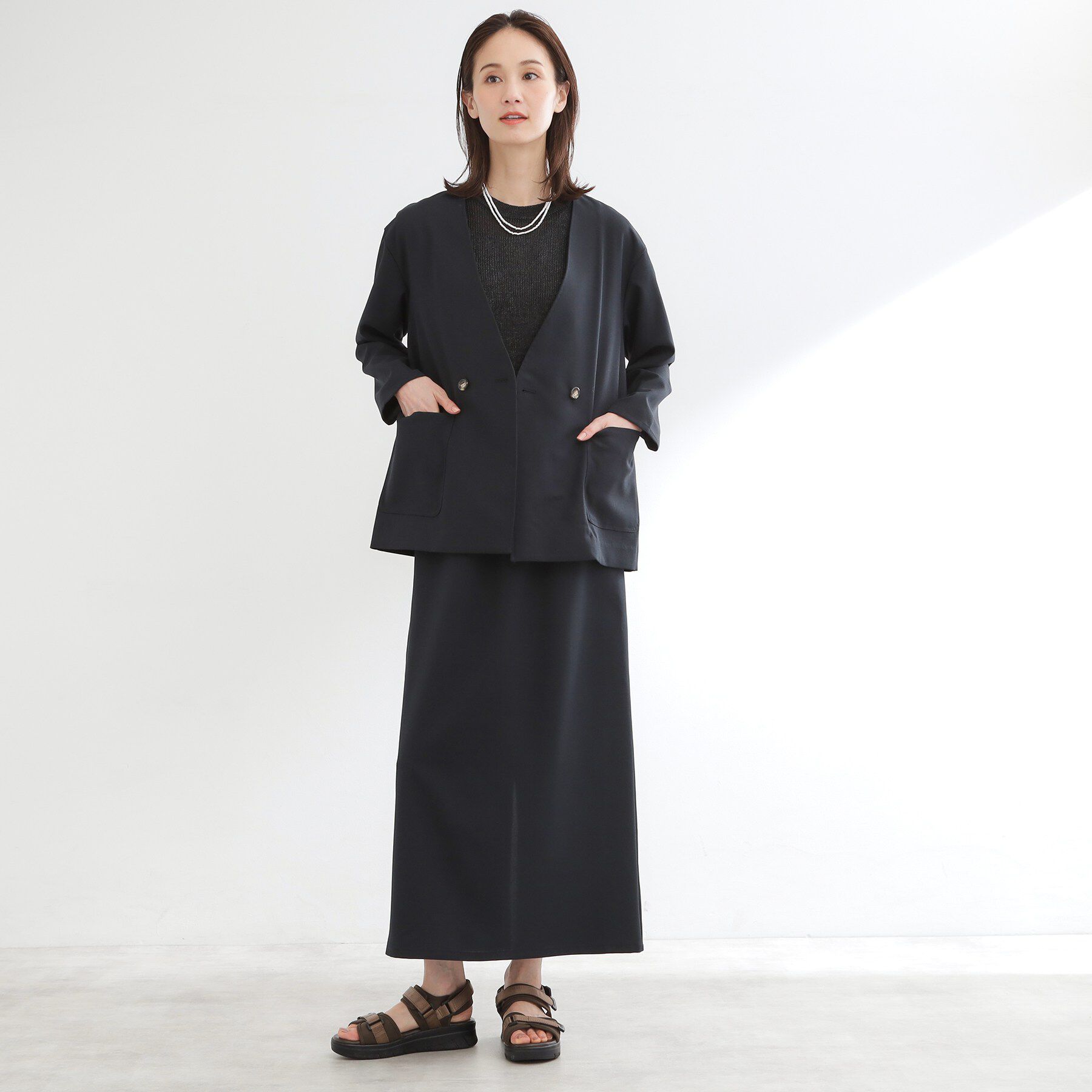 Reflect「【単品使い◎】ジャケット＋ナロースカートセット」|スーツ|