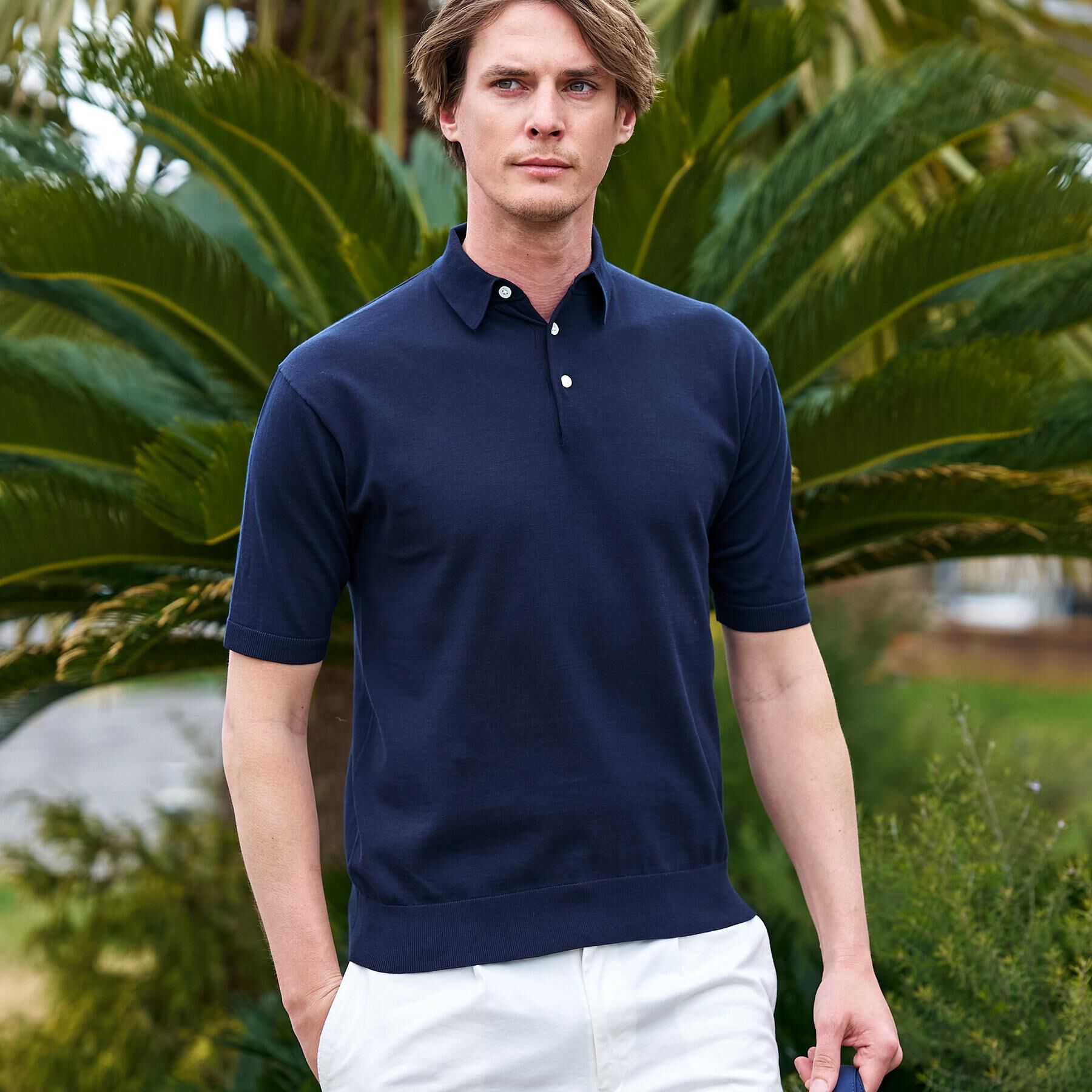 DRESSTERIOR「【干場義雅&times;DRESSTERIOR/再入荷】ウォッシャブル ニットポロシャツ」|ニット・セーター|