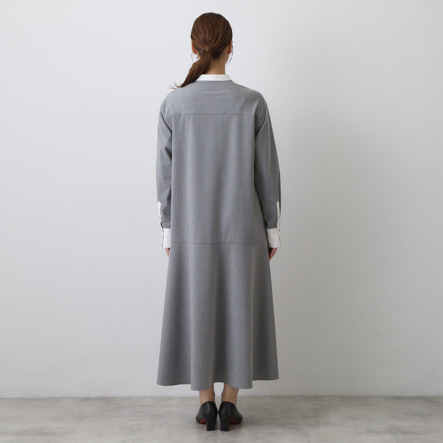 DRESSTERIOR「【STORY11月号掲載】ウォッシャブルストライプシャツワンピース」|ワンピース|