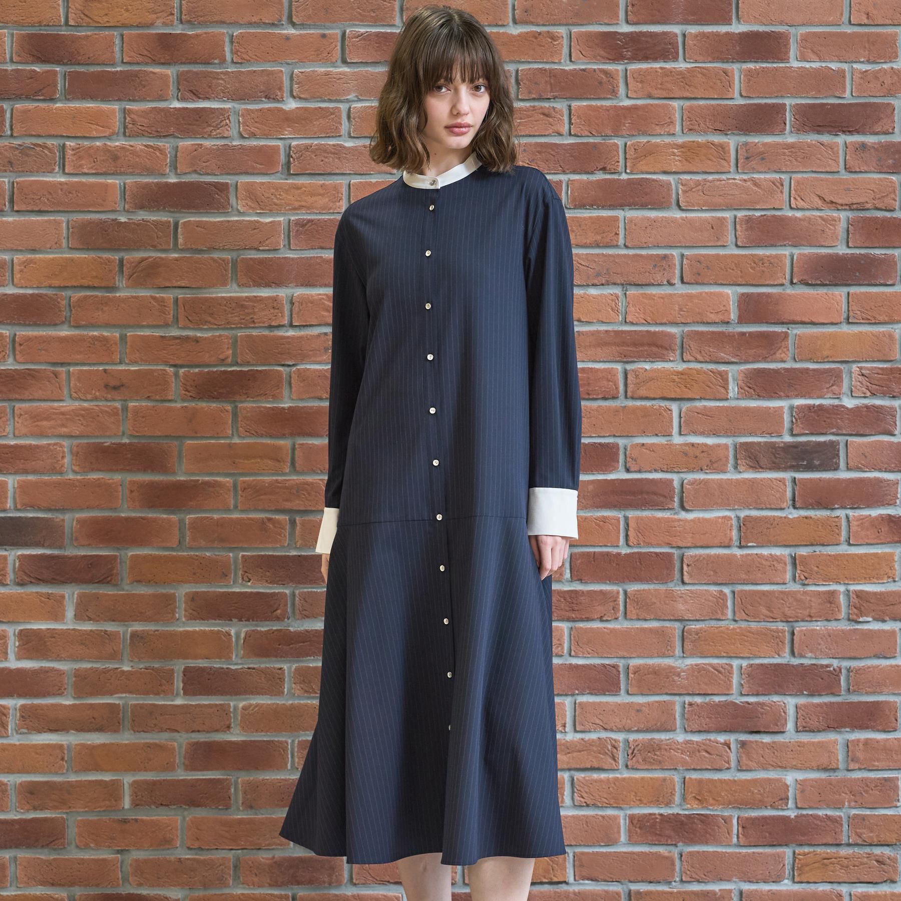 DRESSTERIOR「【STORY11月号掲載】ウォッシャブルストライプシャツワンピース」|ワンピース|