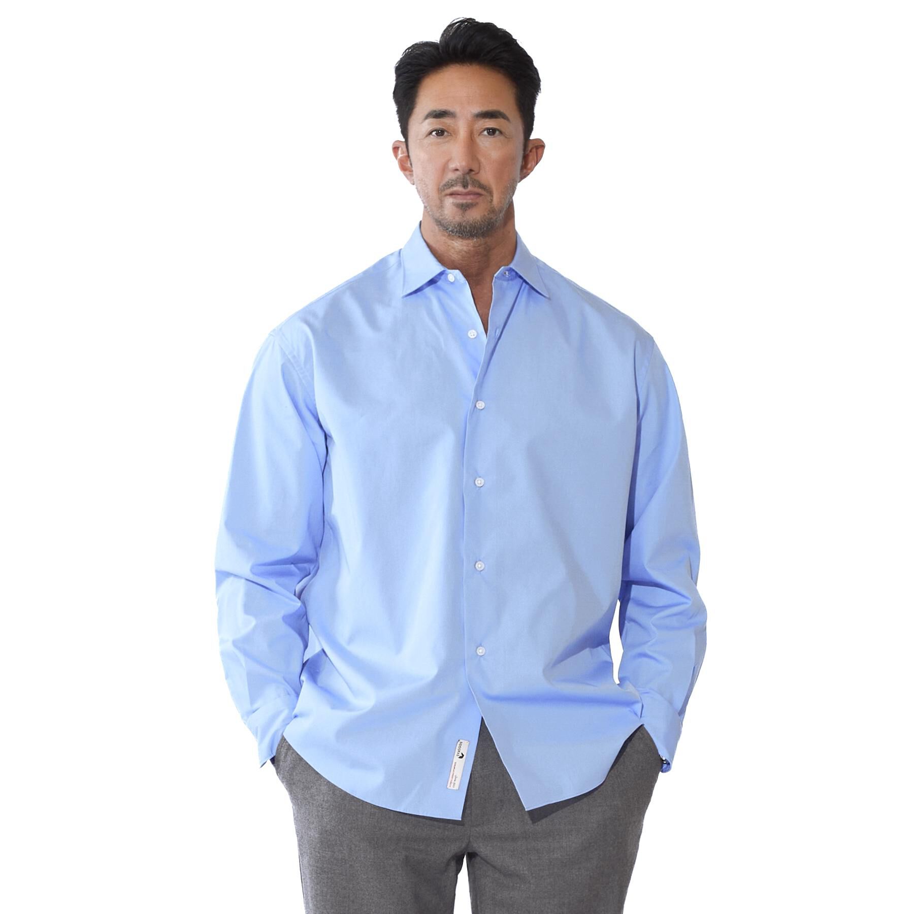 DRESSTERIOR「【干場義雅&times;MOVB&times;DRESSTERIOR】シドグラスシャツ」|シャツ・ブラウス|サックスブルー(09