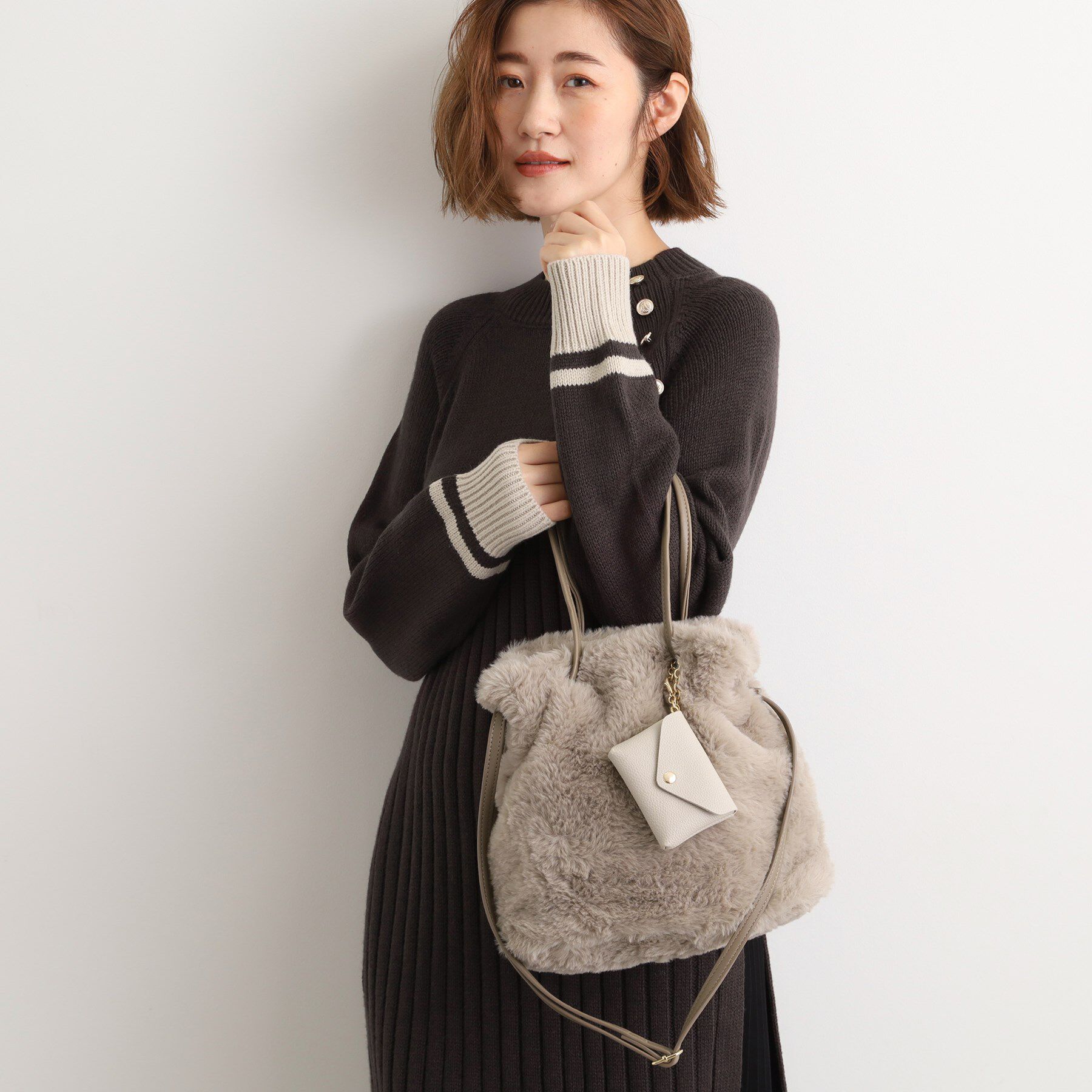 grove「エコファーポーチ付き2WAYショルダー」|ショルダー・メッセンジャー|