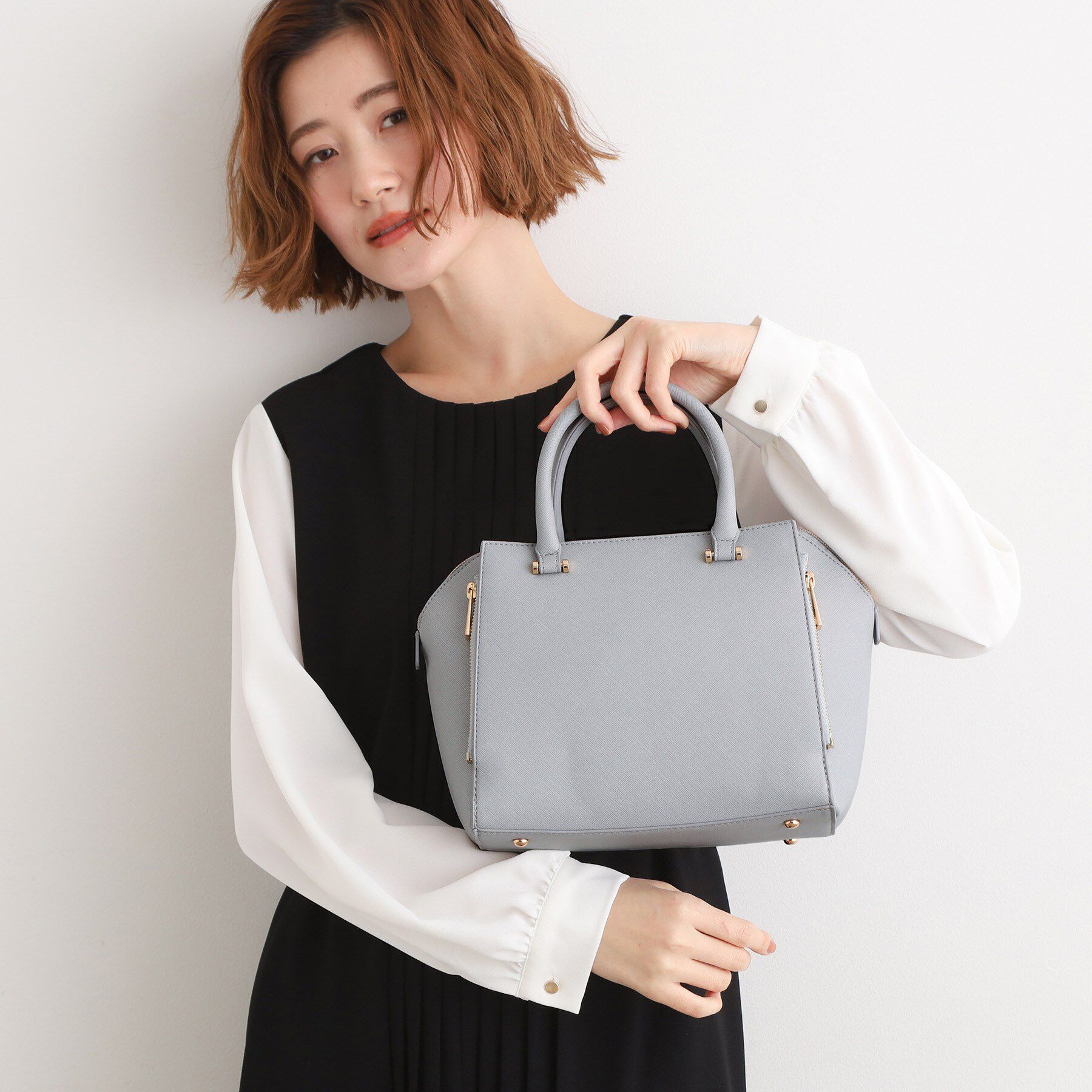 grove「【人間工学】タテZipバーハンドル2WAYトート」|トートバッグ|