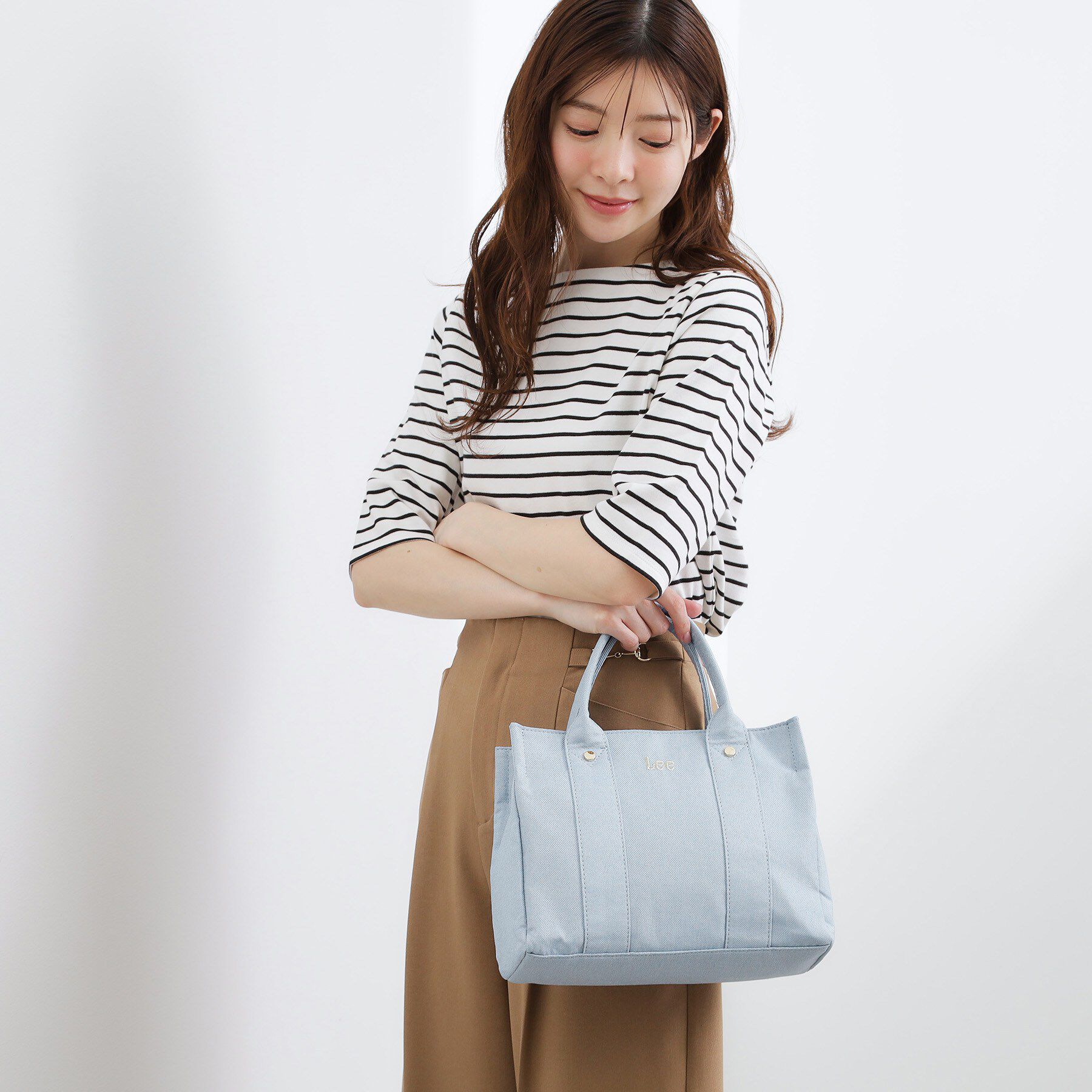 grove「【Lee別注】麻調スクエア2WAYトート」|トートバッグ|