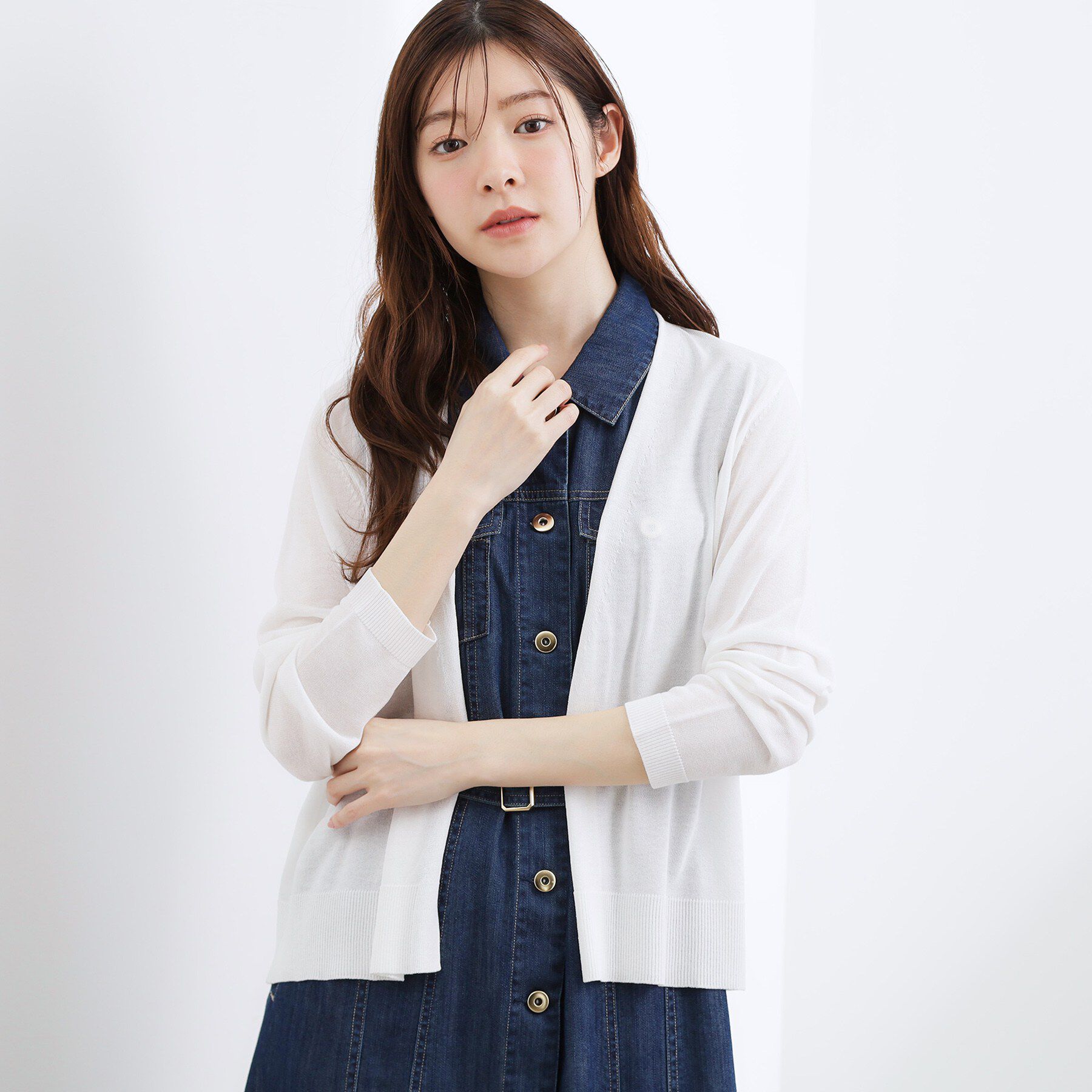 grove「高評価！【UVカット】ベーシックショートカーディガン」|カーディガン|