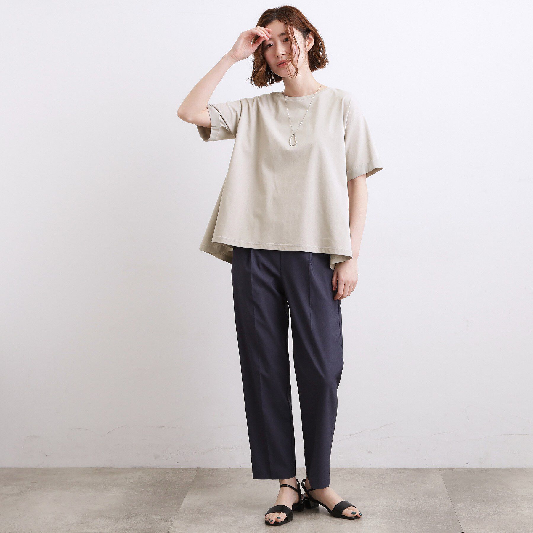 grove「【遮熱／吸水速乾／UVカット】フレアシルエットTシャツ」|Tシャツ・カットソー|