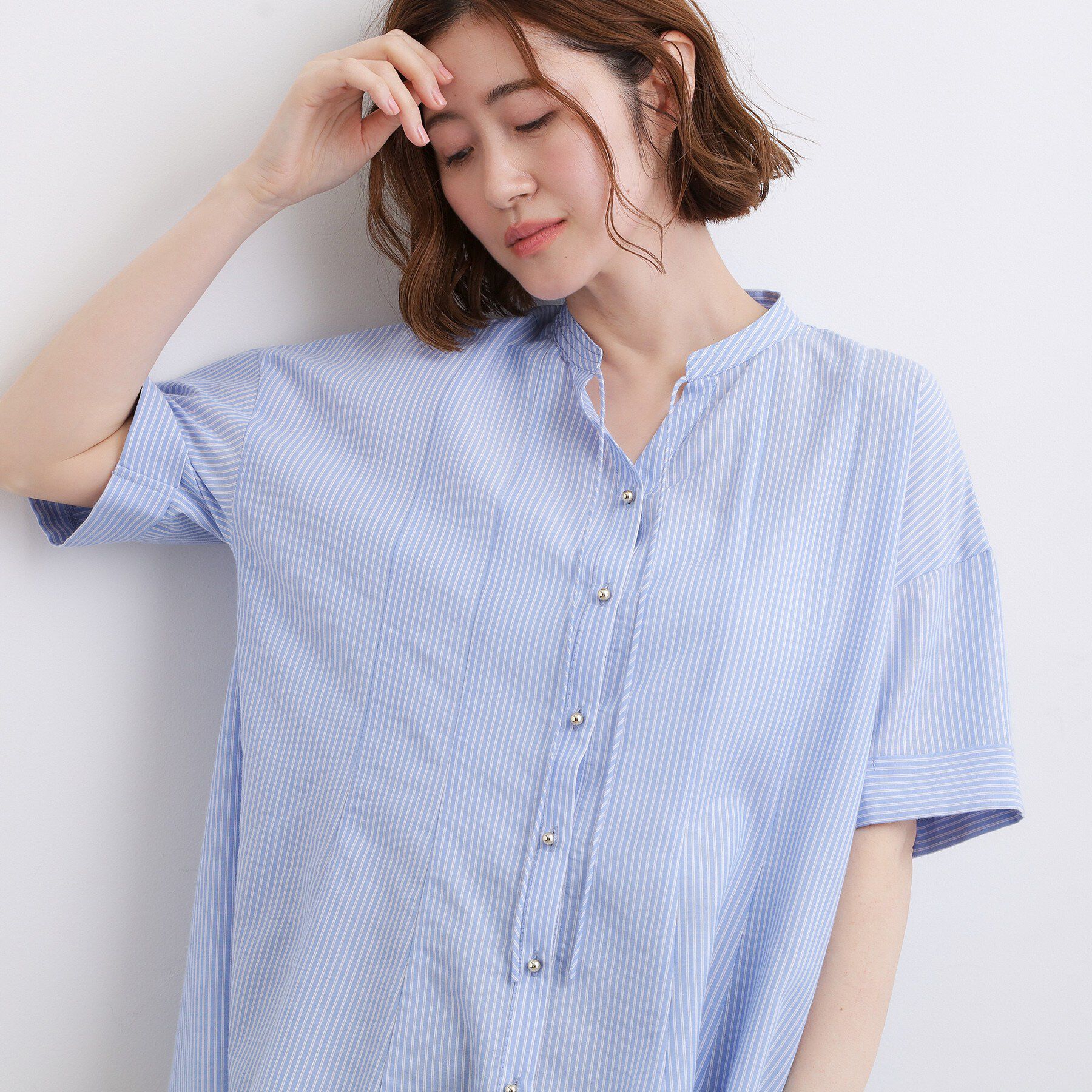 grove「【洗濯機OK】さらっと軽やか、フレアシャツ」|シャツ・ブラウス|