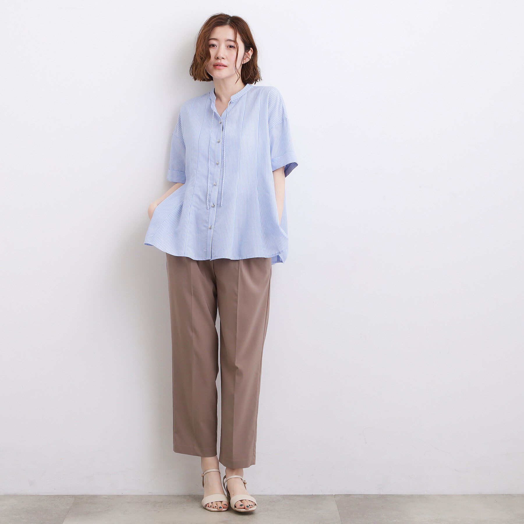 grove「【洗濯機OK】さらっと軽やか、フレアシャツ」|シャツ・ブラウス|