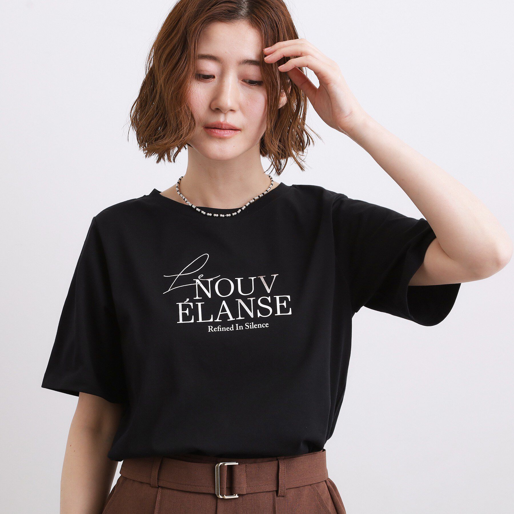 grove「【吸水速乾・UVカット・マシンウォッシャブル】ベーシックMIXロゴプリントT」|Tシャツ・カットソー|