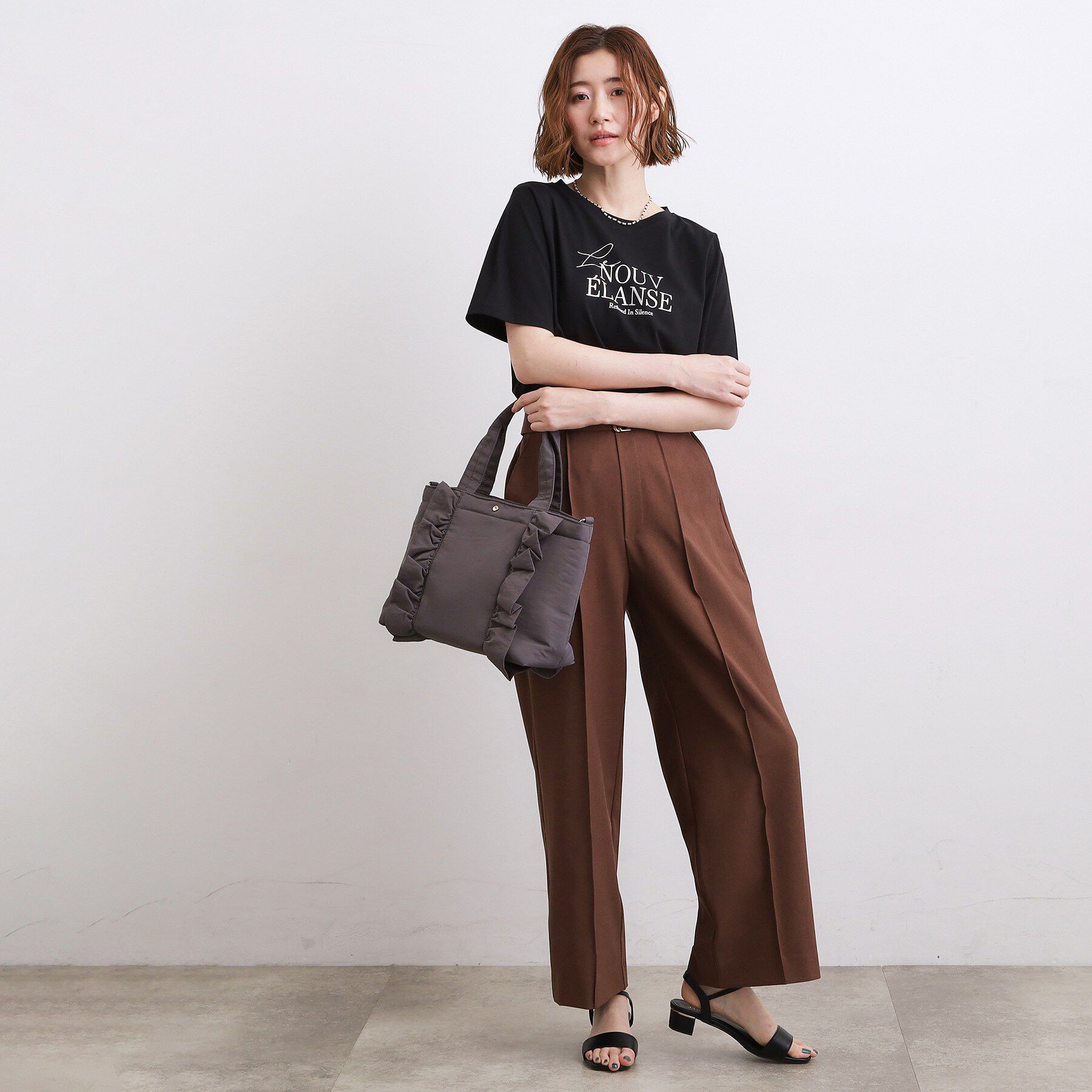 grove「【吸水速乾・UVカット・マシンウォッシャブル】ベーシックMIXロゴプリントT」|Tシャツ・カットソー|