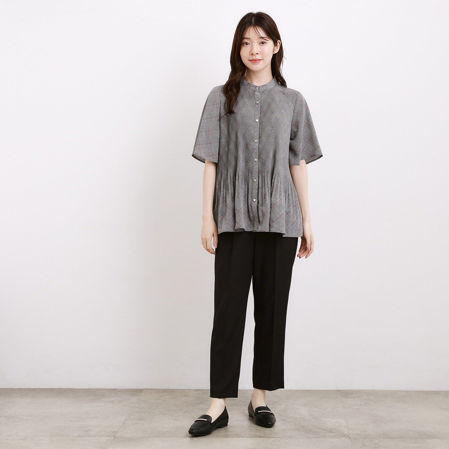 grove「【体型カバー◎】大人フェミニン消しプリーツブラウス」|シャツ・ブラウス|