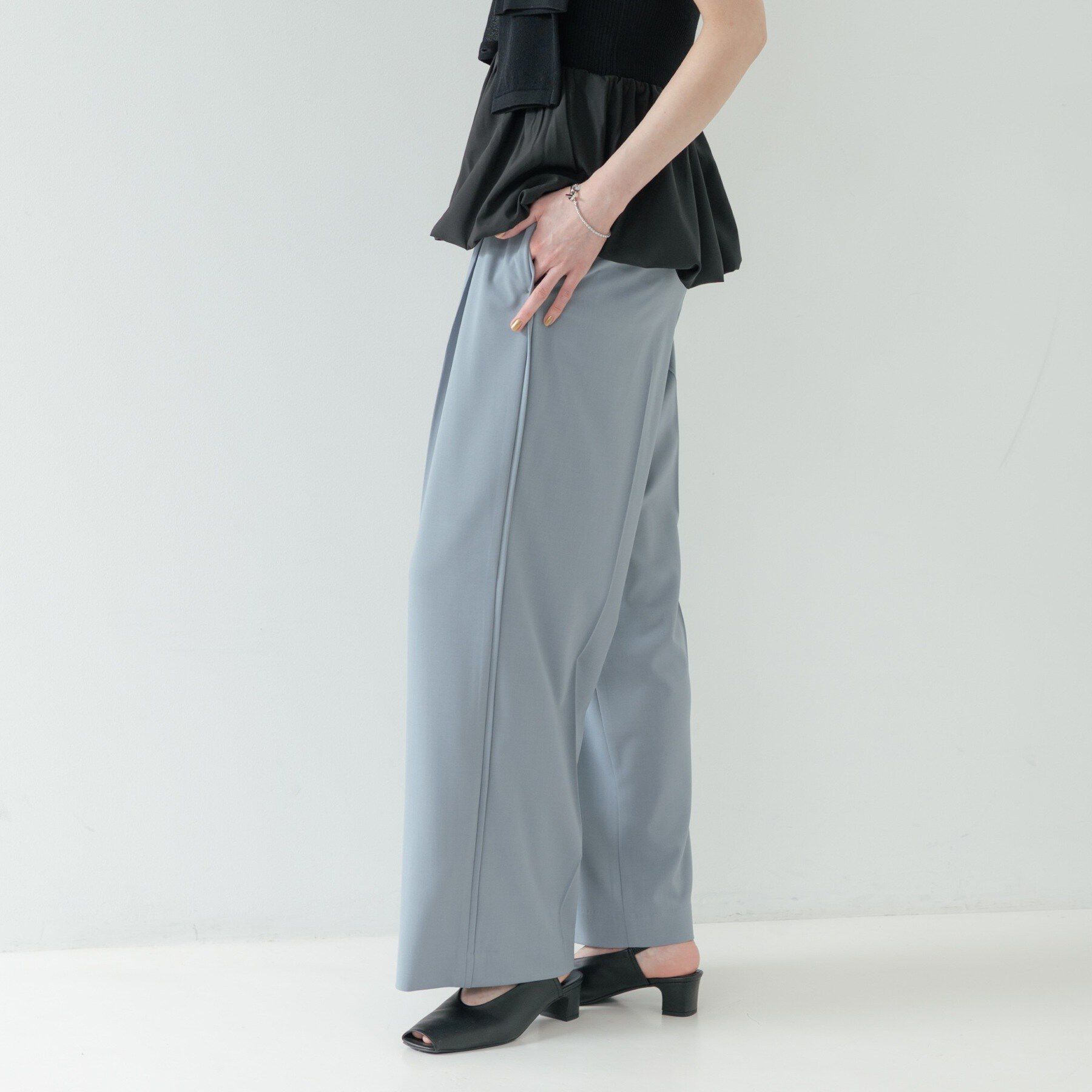 GALLEST「Comfy SET UP｜イージーストレートワイドパンツ【セットアップ対応／通勤／カセット服／接触冷」|その他|