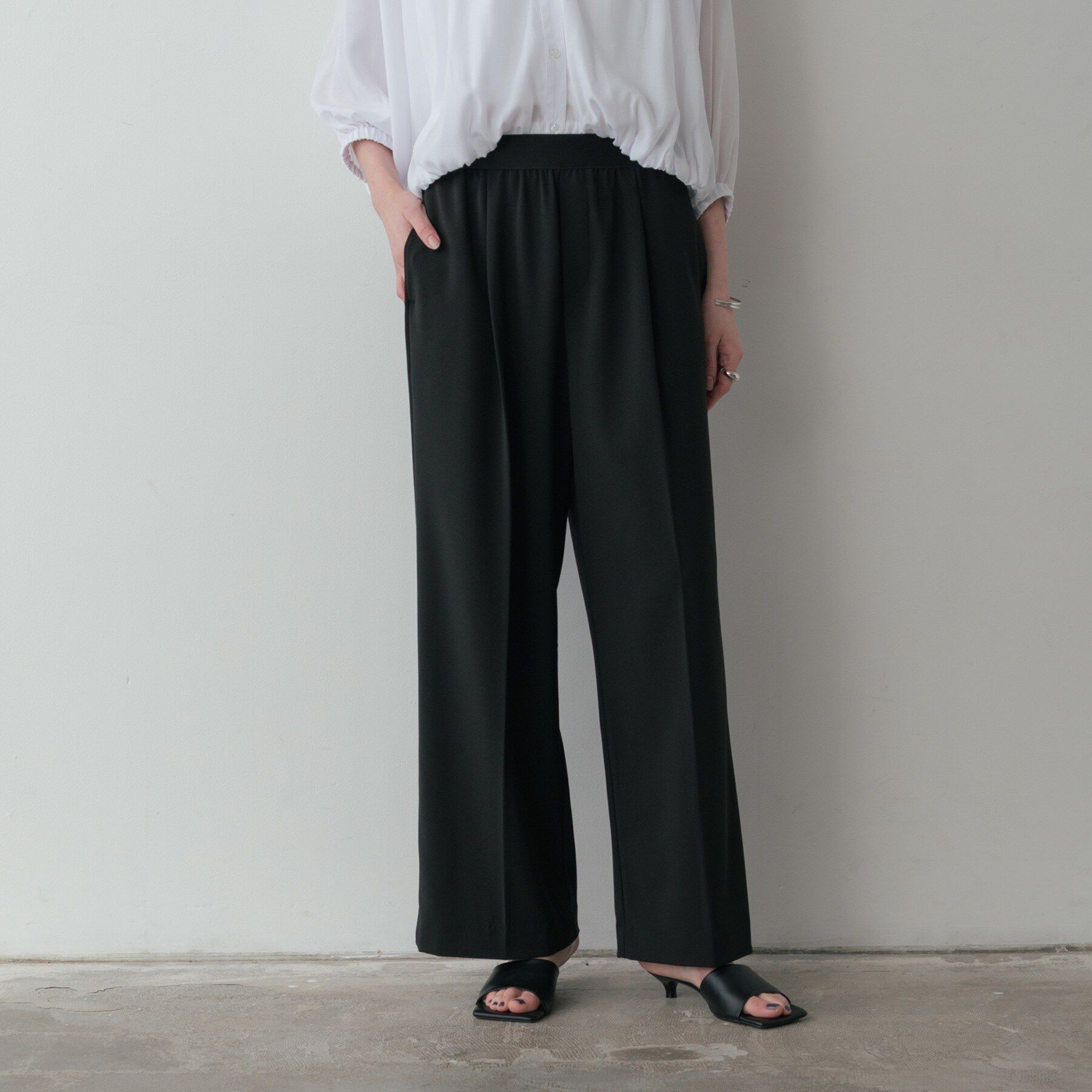 GALLEST「Comfy SET UP｜イージーストレートワイドパンツ【セットアップ対応／通勤／カセット服／接触冷」|その他|