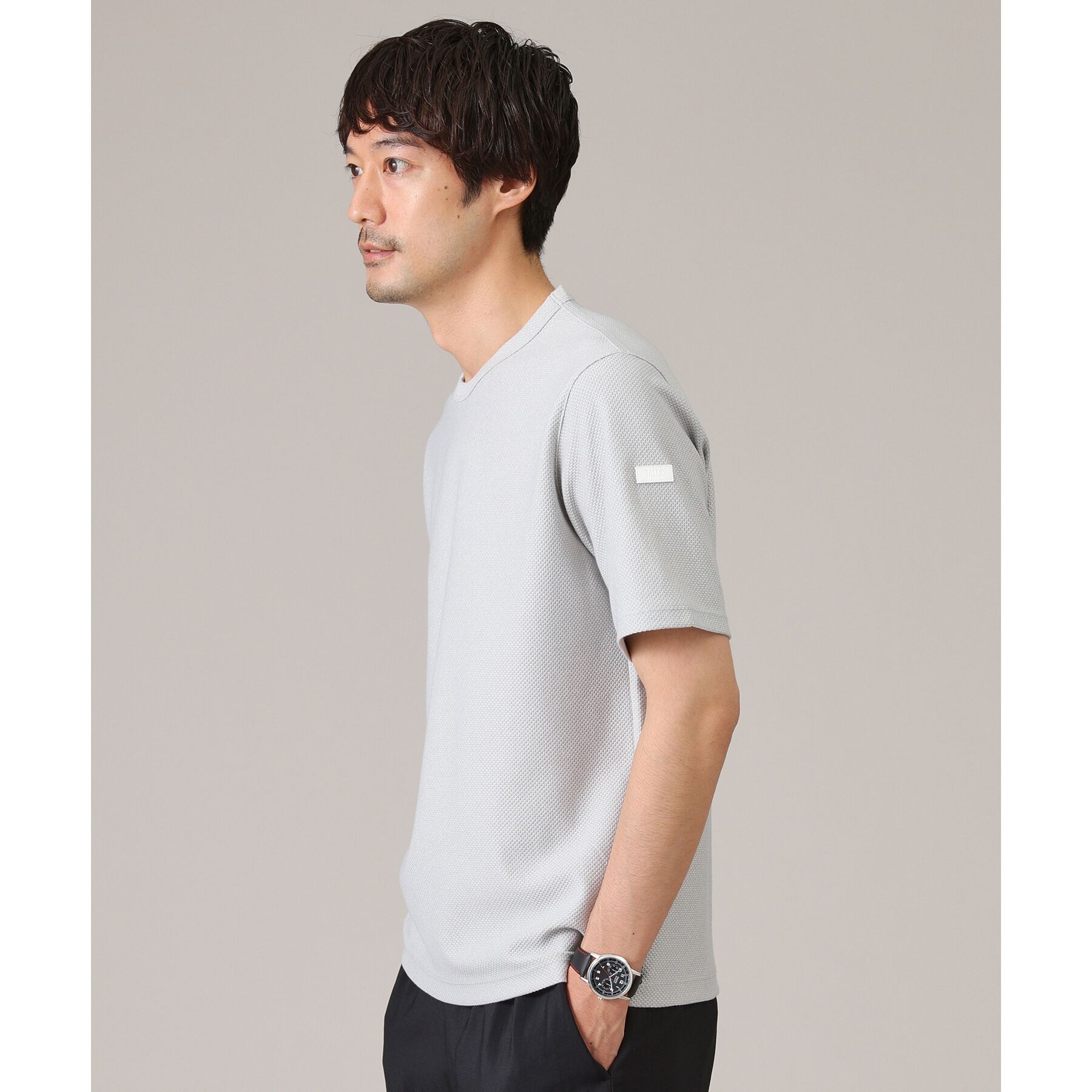 TAKEO KIKUCHI「【尾州織/Made in JAPAN】メランジ Tシャツ」|Tシャツ・カットソー|