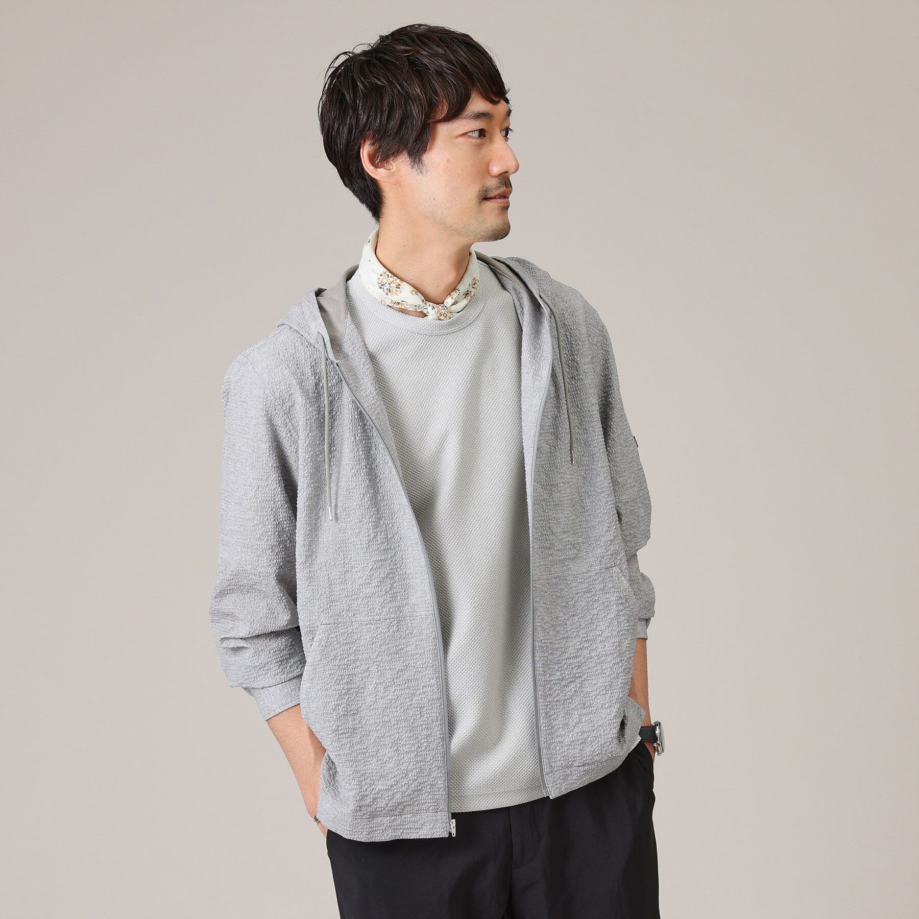 TAKEO KIKUCHI「【尾州織/Made in JAPAN】メランジ Tシャツ」|Tシャツ・カットソー|