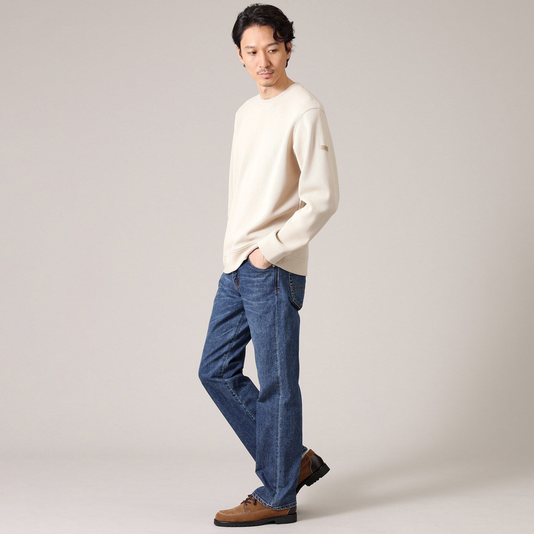 TAKEO KIKUCHI「【モンスターストレッチ】日本製 ウォッシュド デニムパンツ」|デニム|