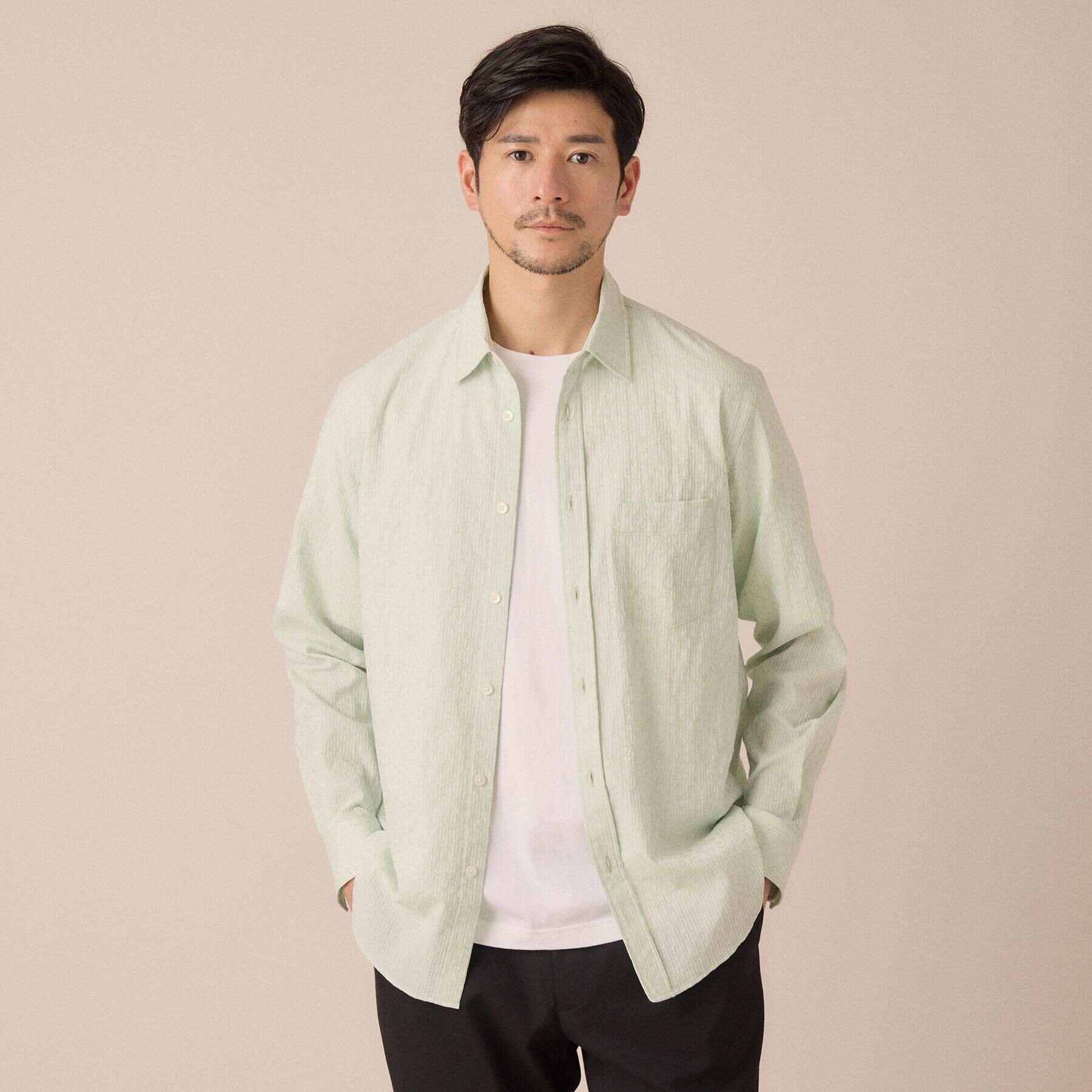 TAKEO KIKUCHI「播州 ドビーストライプ フラワーシャツ」|シャツ・ブラウス|