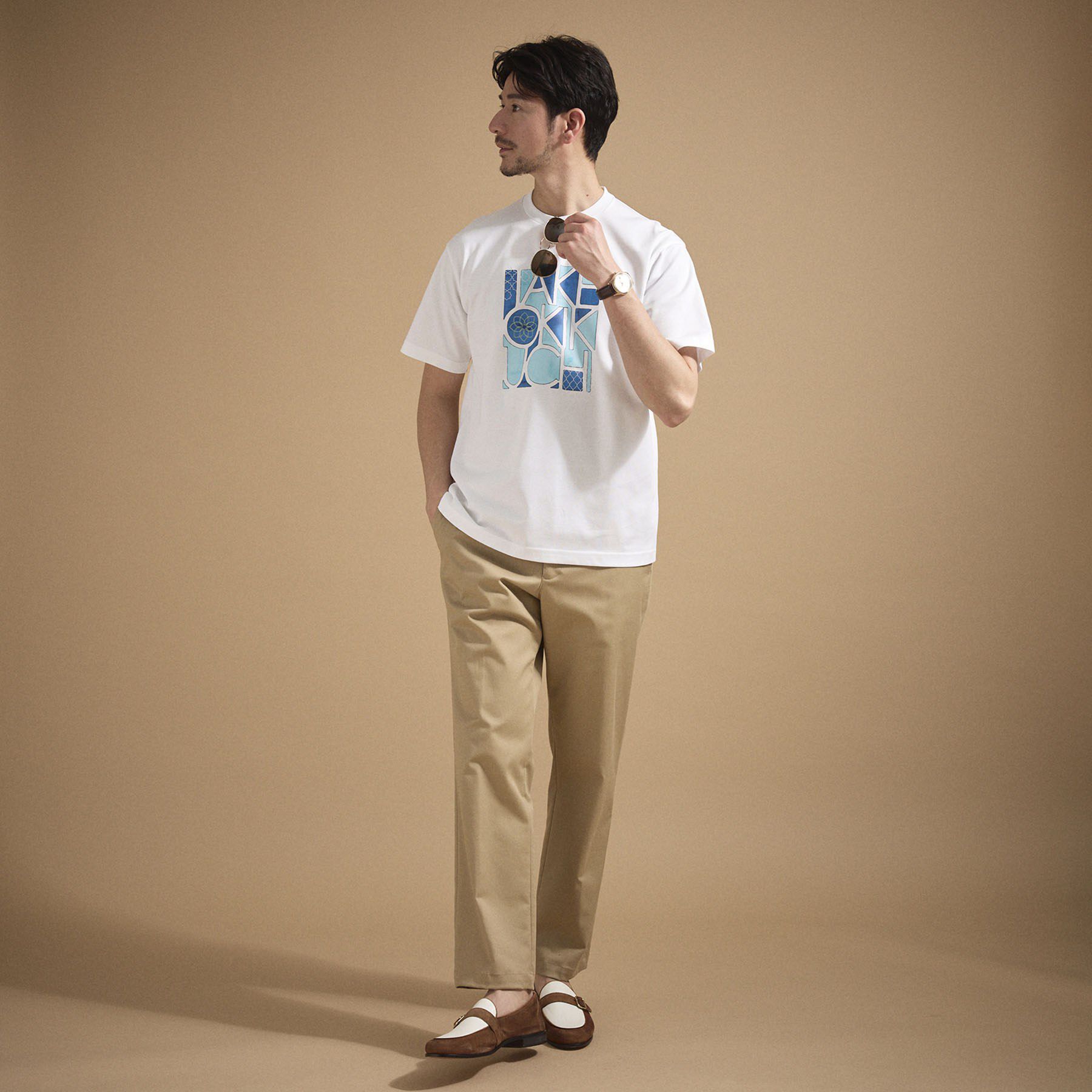 TAKEO KIKUCHI「ロゴグラフィック プリントTシャツ」|Tシャツ・カットソー|