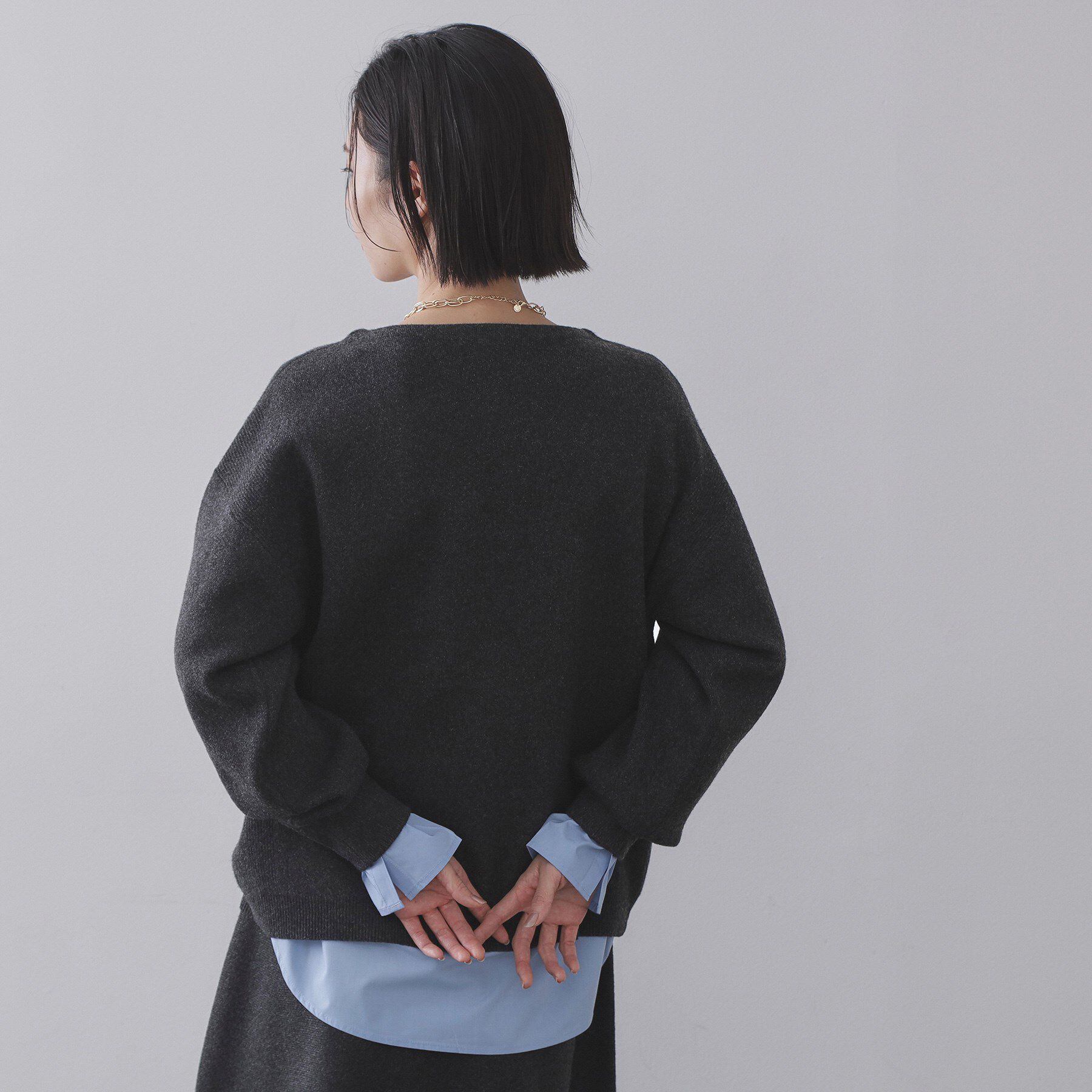 OPAQUE.CLIP「シャツドッキングカットソー【洗濯機OK】」|Tシャツ・カットソー|