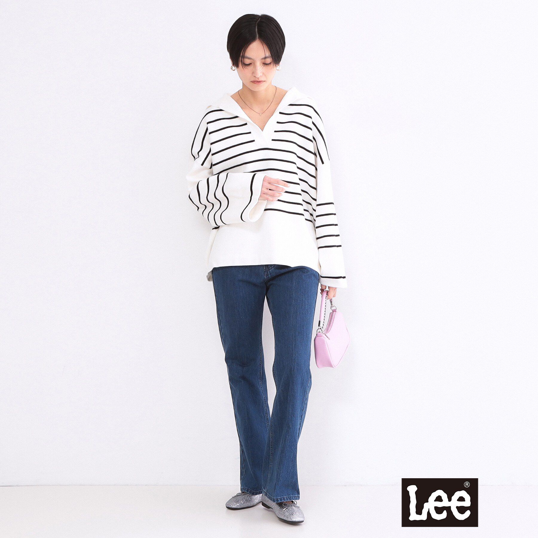OPAQUE.CLIP「【Lee別注】フレアデニムパンツ【洗濯機OK】」|デニム|