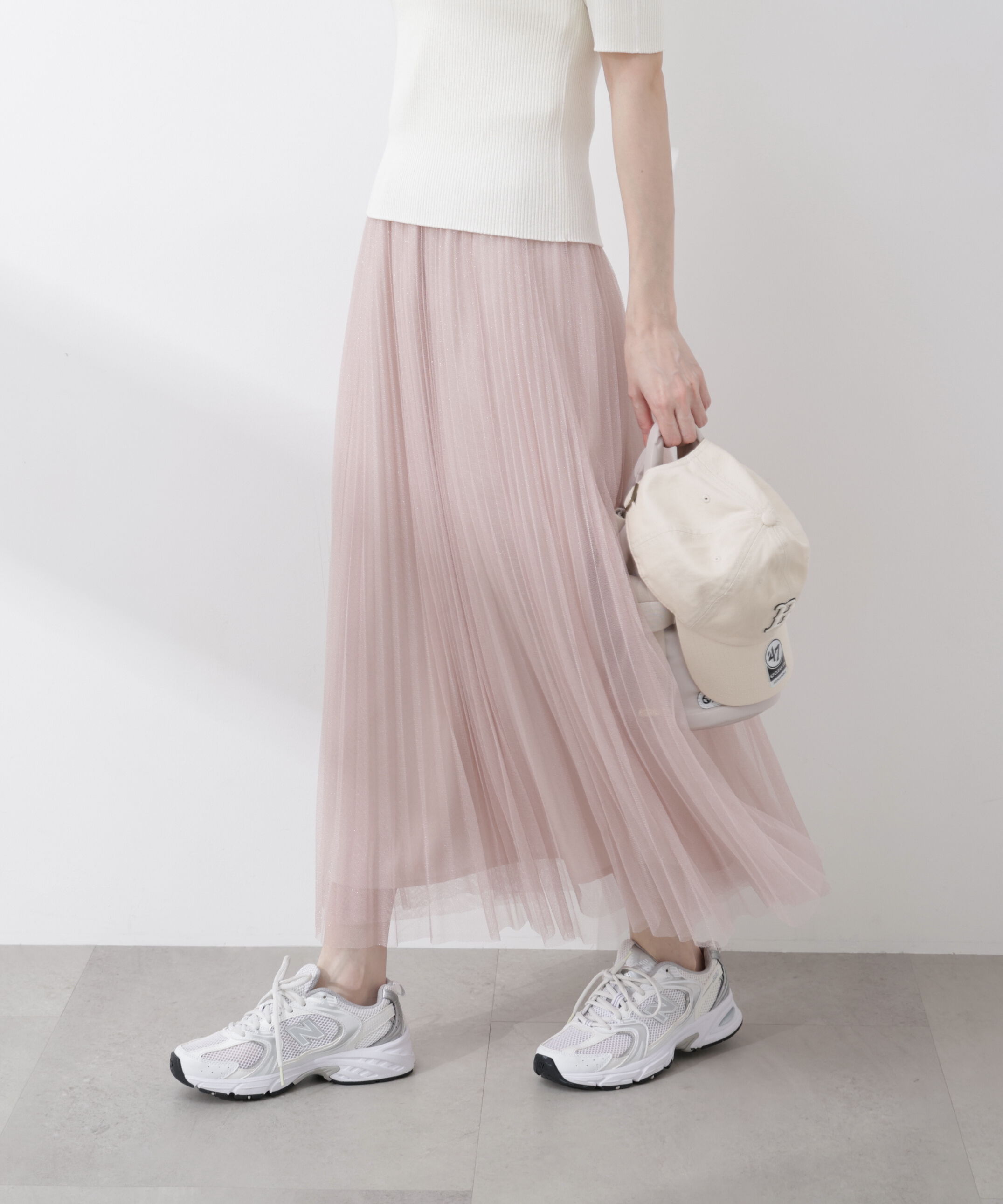 PROPORTION BODY DRESSING「《EDIT COLOGNE》ラメプリーツスカート26SS」|スカート|