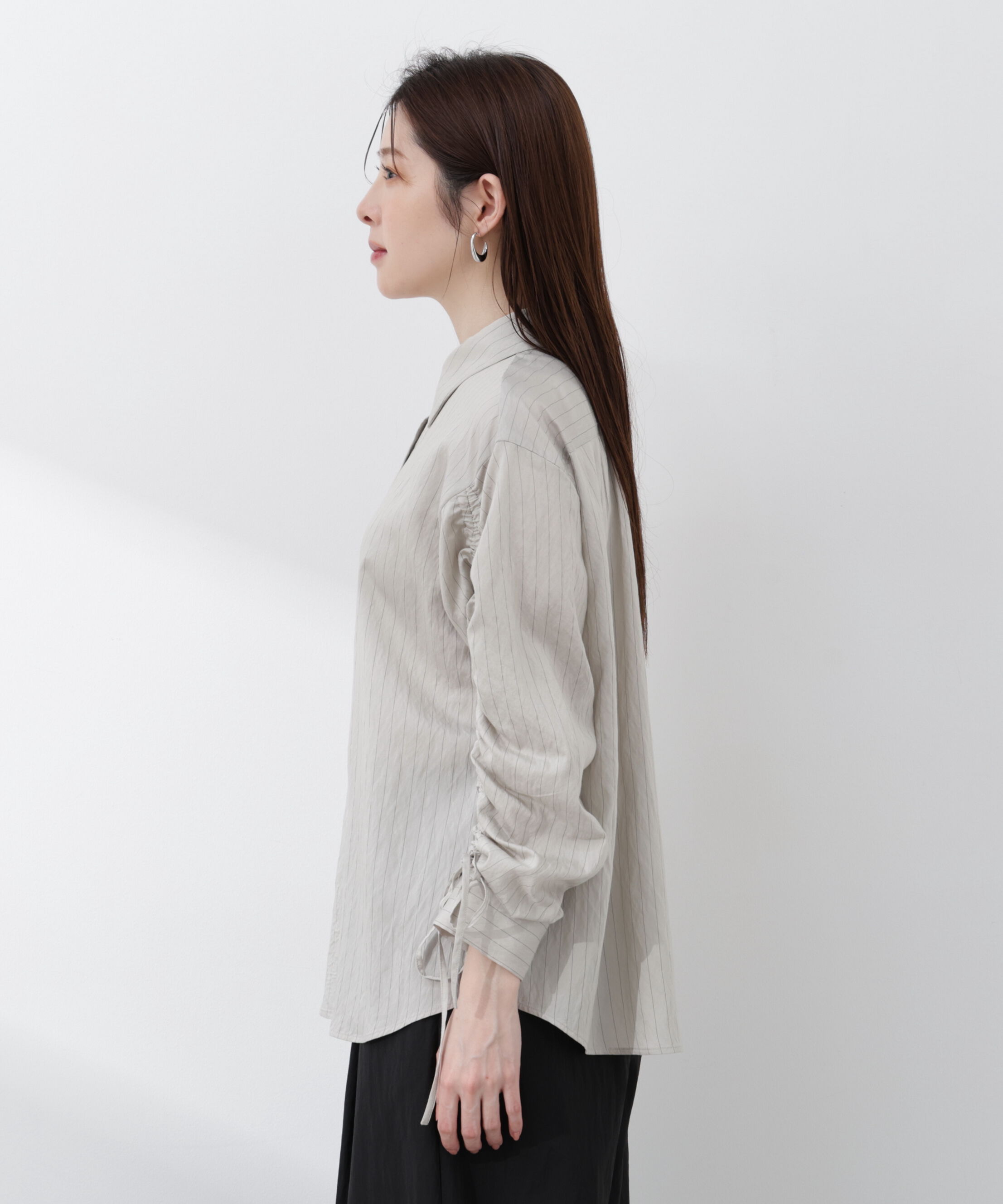 PROPORTION BODY DRESSING「〈a/mie〉ドロストスリーブシャツ 26SS」|シャツ・ブラウス|