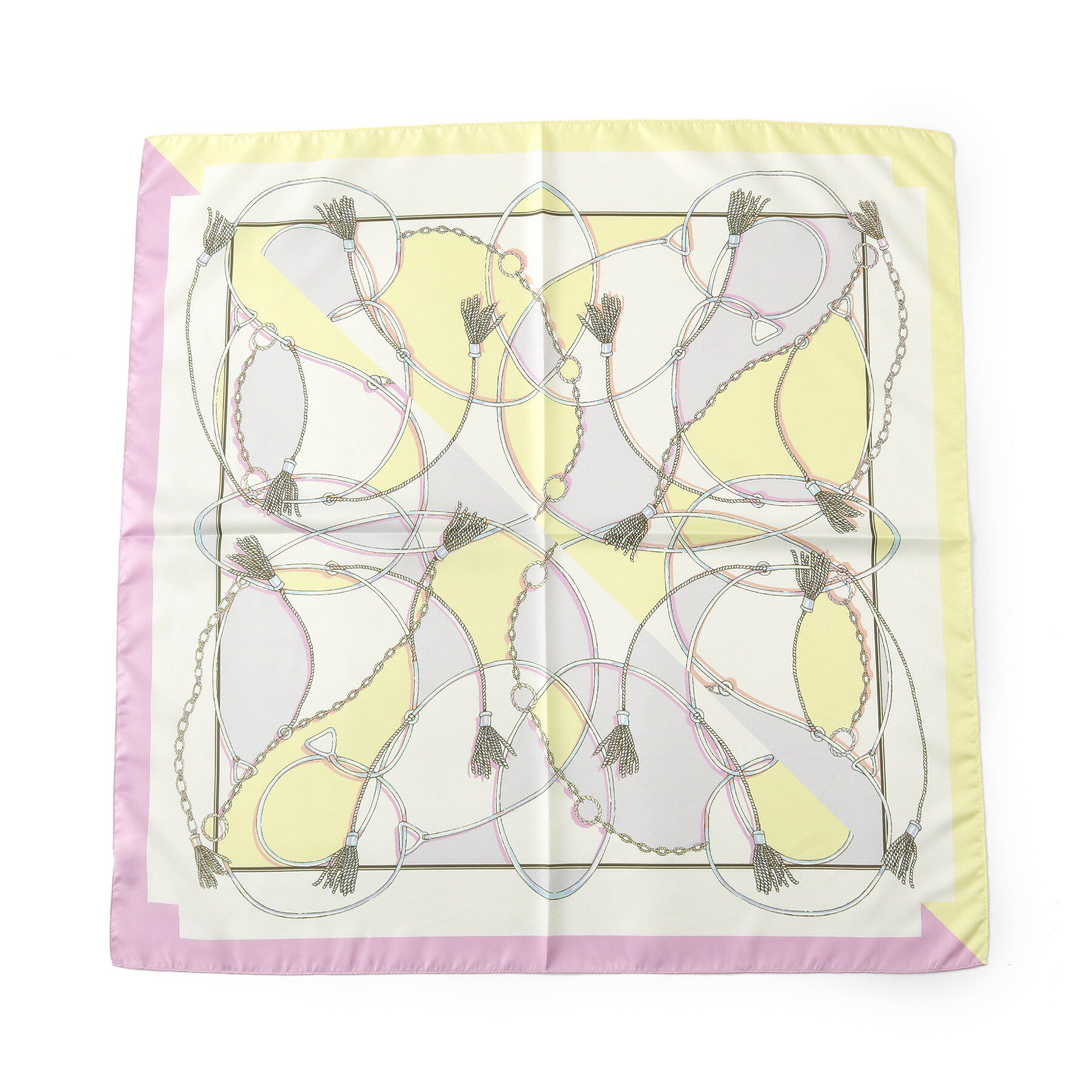 SHOO･LA･RUE「プリントスカーフ（65&times;65cm）」|バンダナ・スカーフ|イエロー(431)