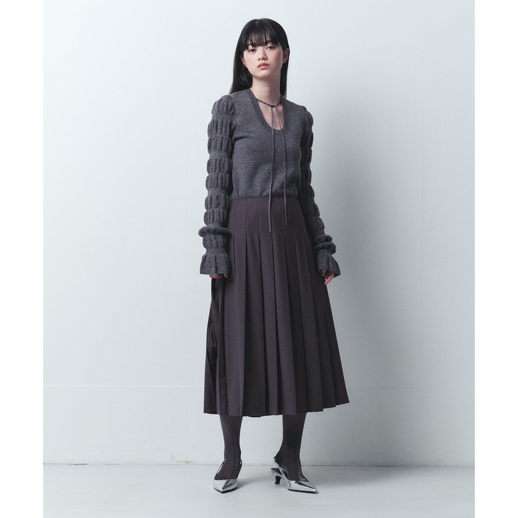 CODE A「gathered sleeves knit」|ニット・セーター|
