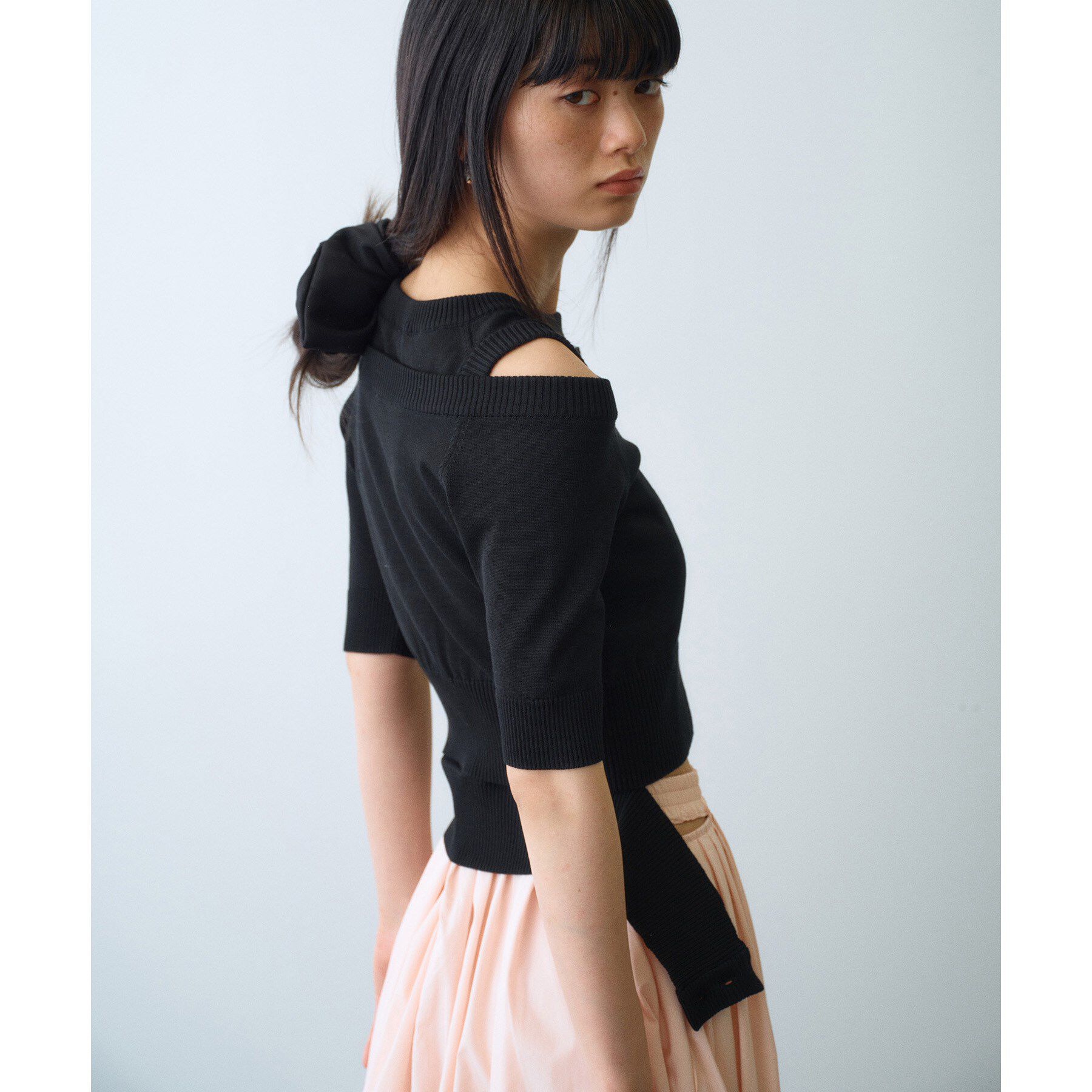 CODE A「design knit short cardigan」|カーディガン|