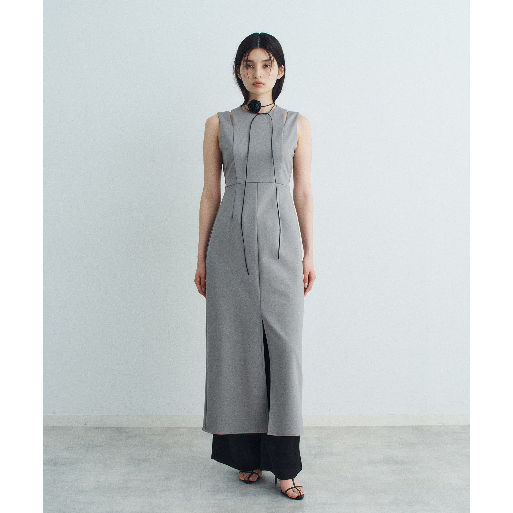 CODE A「slit jersey dress」|ワンピース|