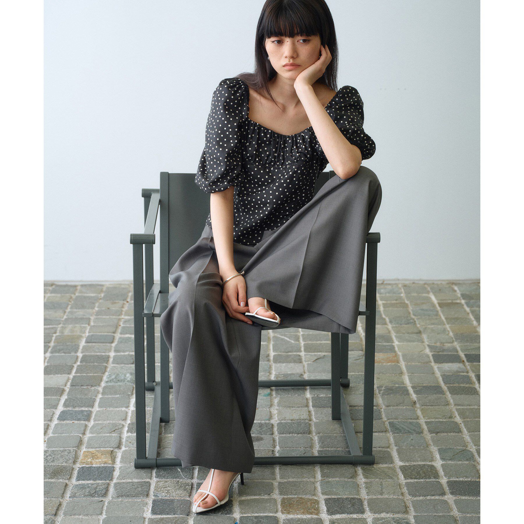 CODE A「polka dot blouse」|シャツ・ブラウス|