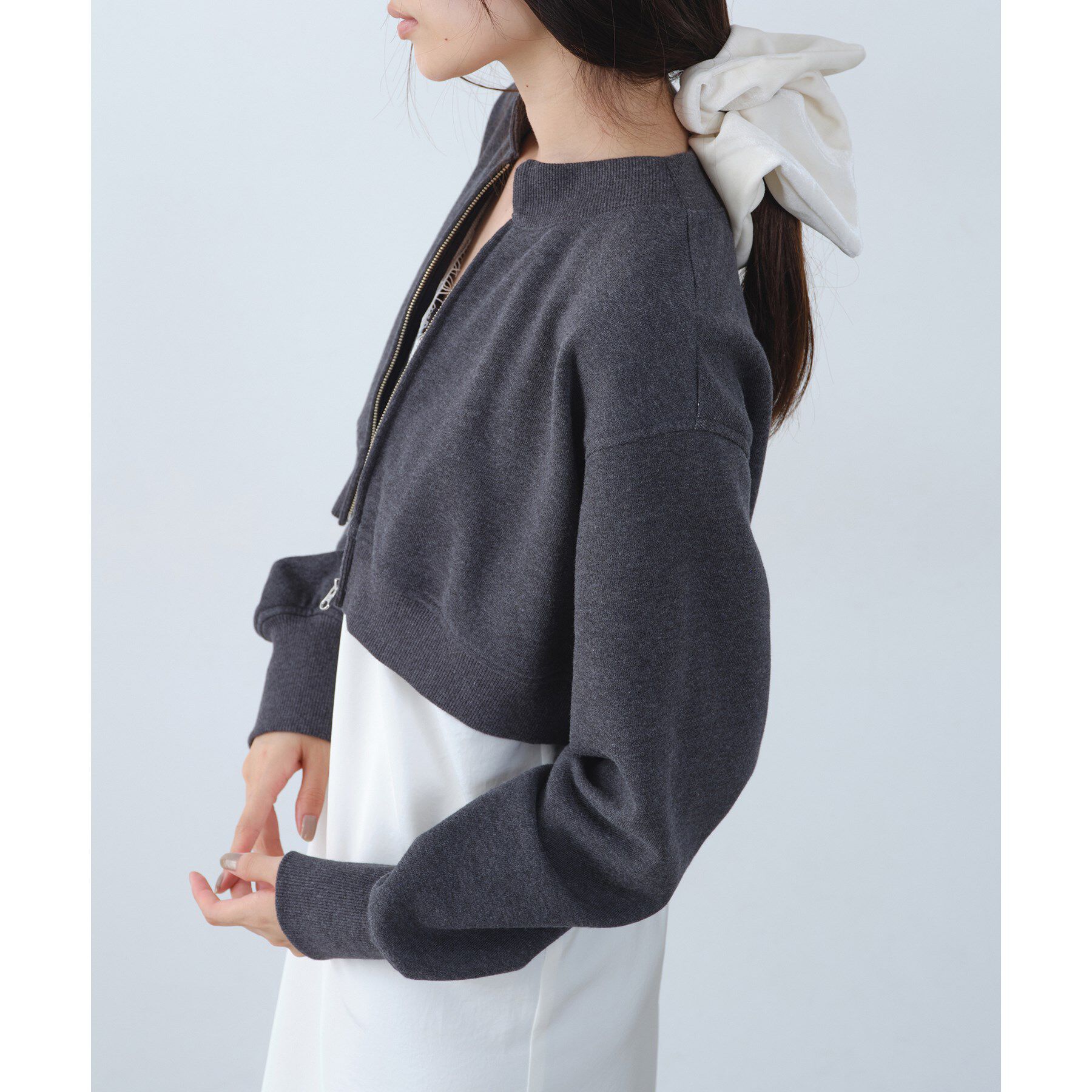 CODE A「short zip sweat」|パーカー|