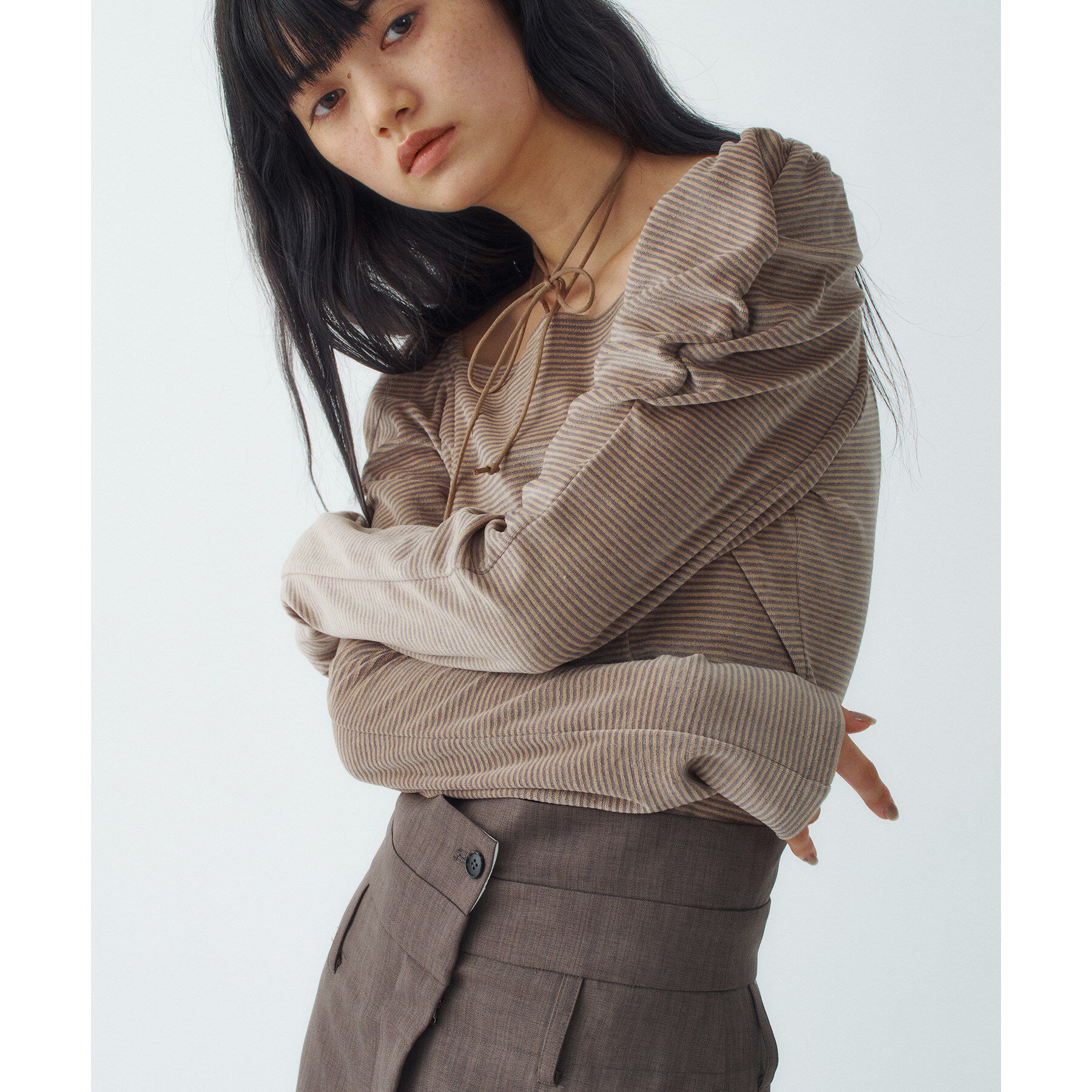 CODE A「velour square puff top」|Tシャツ・カットソー|