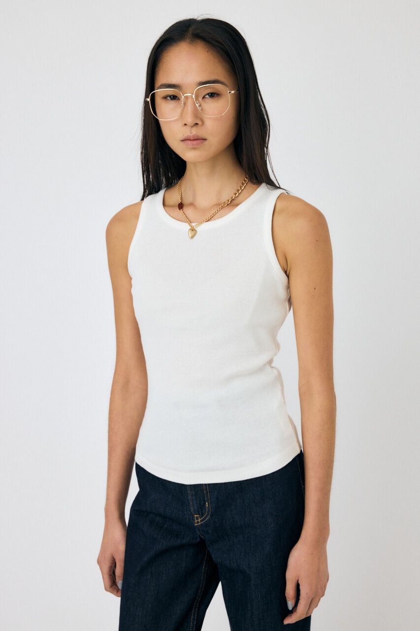MOUSSY「BASIC RIB タンクトップ」|タンクトップ|