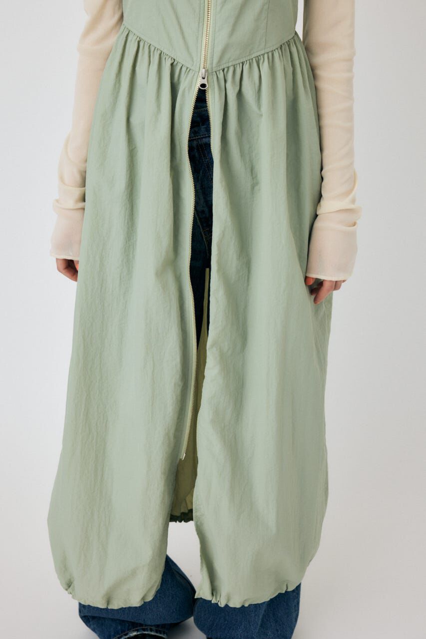 MOUSSY「FRONT ZIP NYLON キャミドレス」|ワンピース|