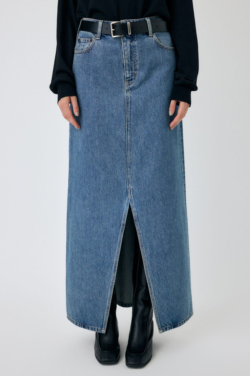 MOUSSY「SLIT DENIM スカート」|スカート|BLU