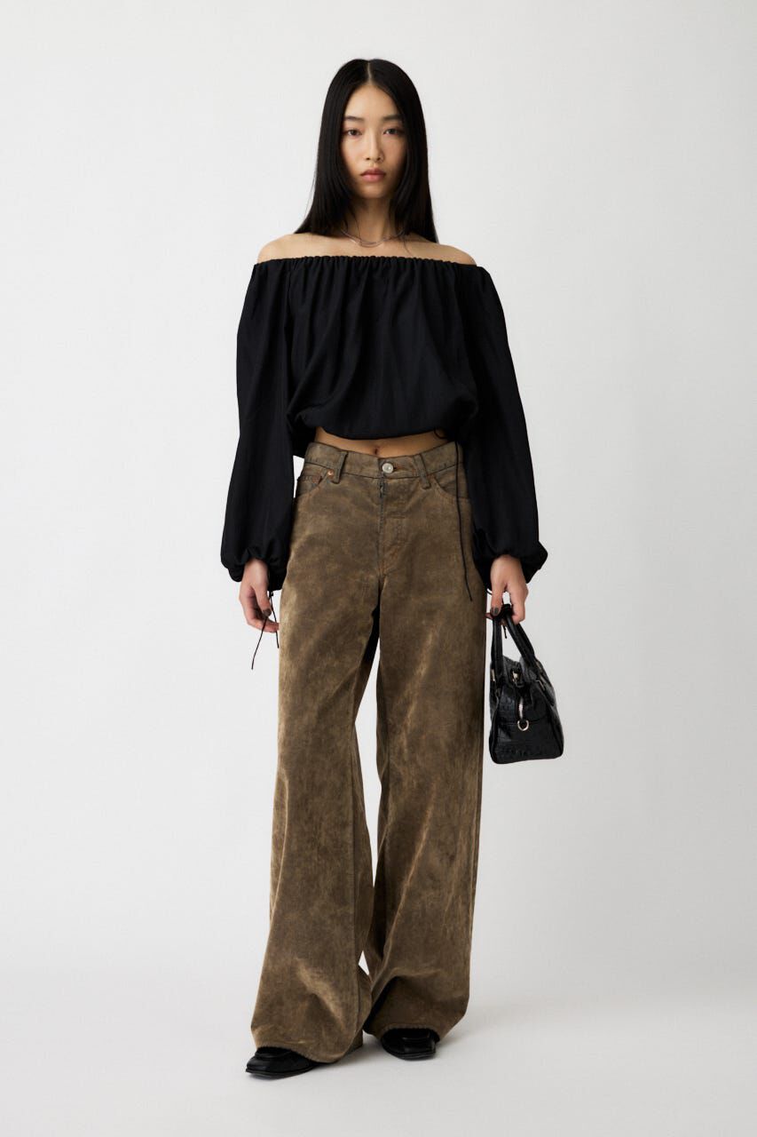 MOUSSY「OFF SHOULDER PUFFY ブラウス」|シャツ・ブラウス|