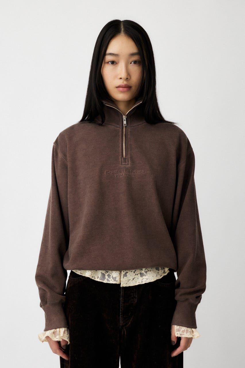 MOUSSY「FADE HALF ZIP トップス」|パーカー|