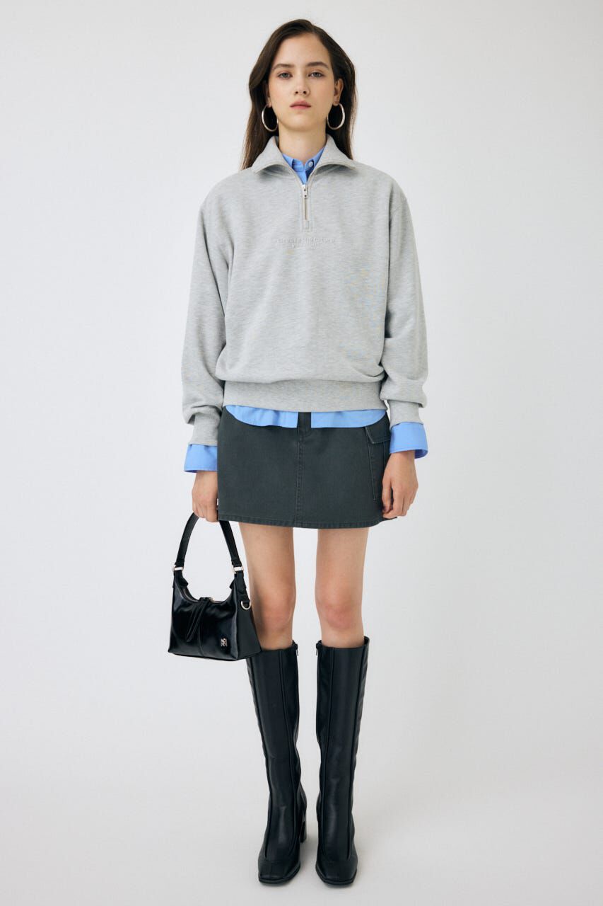 MOUSSY「FADE HALF ZIP トップス」|パーカー|
